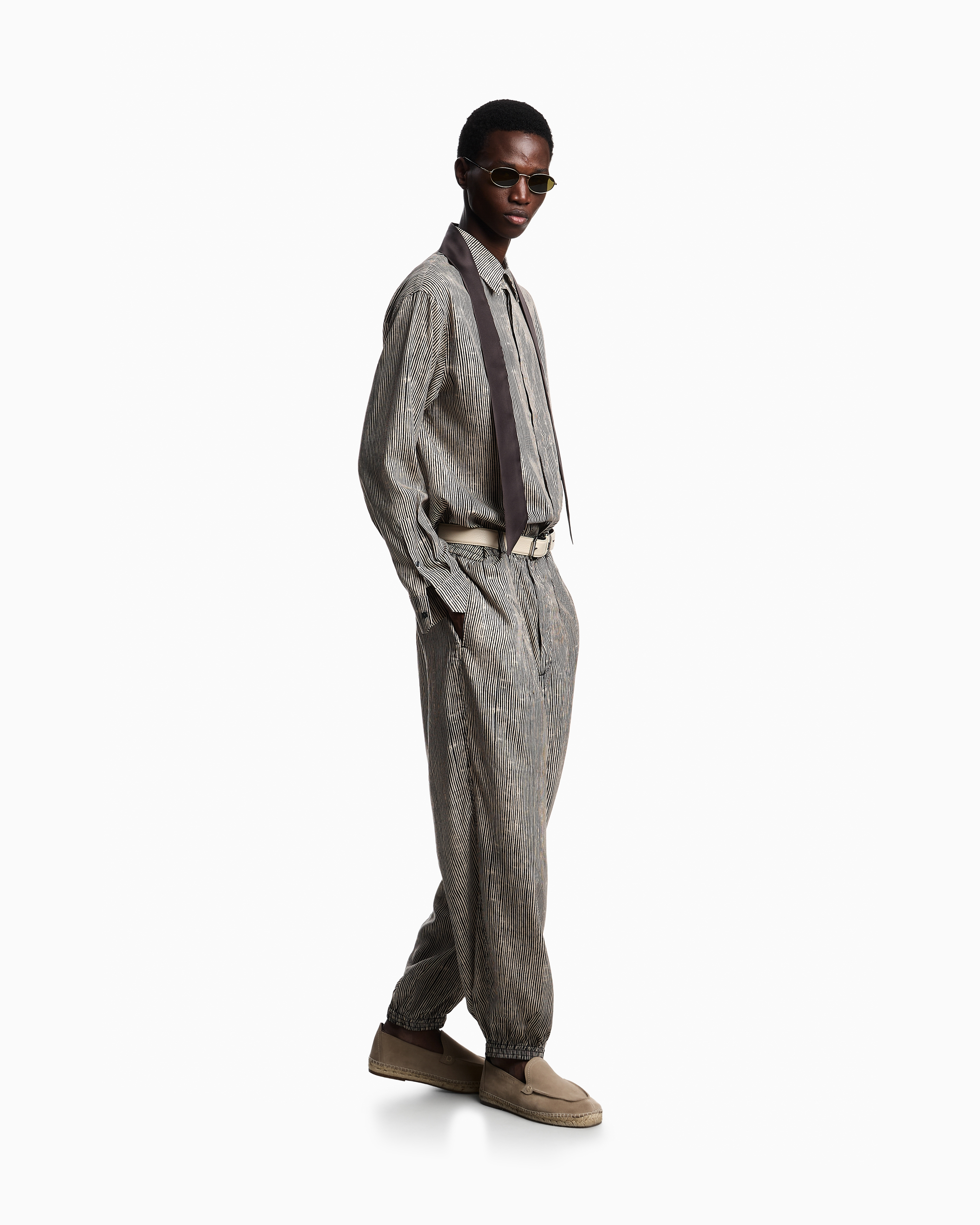 Emporio Armani Emporıo Armani Erkek Tamamı Baskılı Gömlek Yaka Düğme Kapama Uzun Kol Çok Renkli Gömlek EM004178 AF14214-F1183