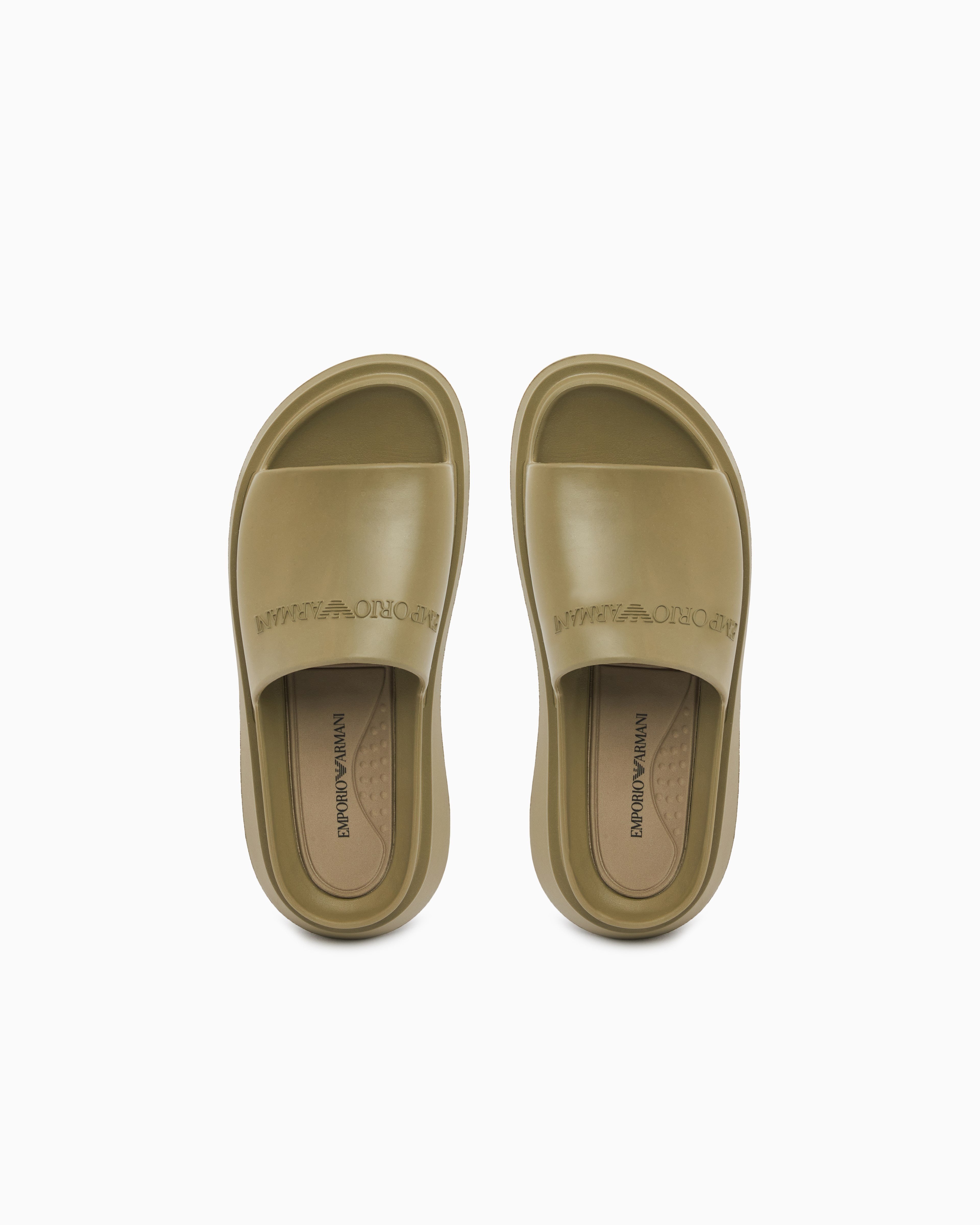Emporio Armani Emporıo Armani Erkek Ultra Hafif EVA İçerikli Yeşil Terlik EM005960 AF26000-U6253