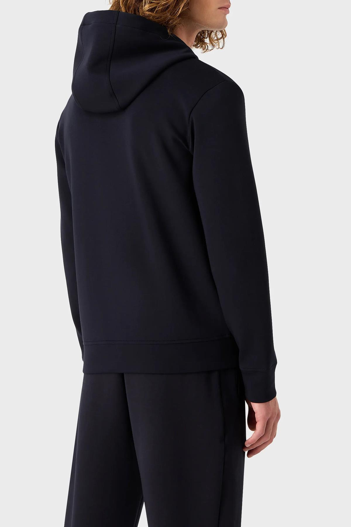 Emporio Armani Emporıo Armani Erkek Uzun Kollu düz Kapuşonlu Yaka Lacivert Sweatshirt 8N1ML6 1JHSZ-0920