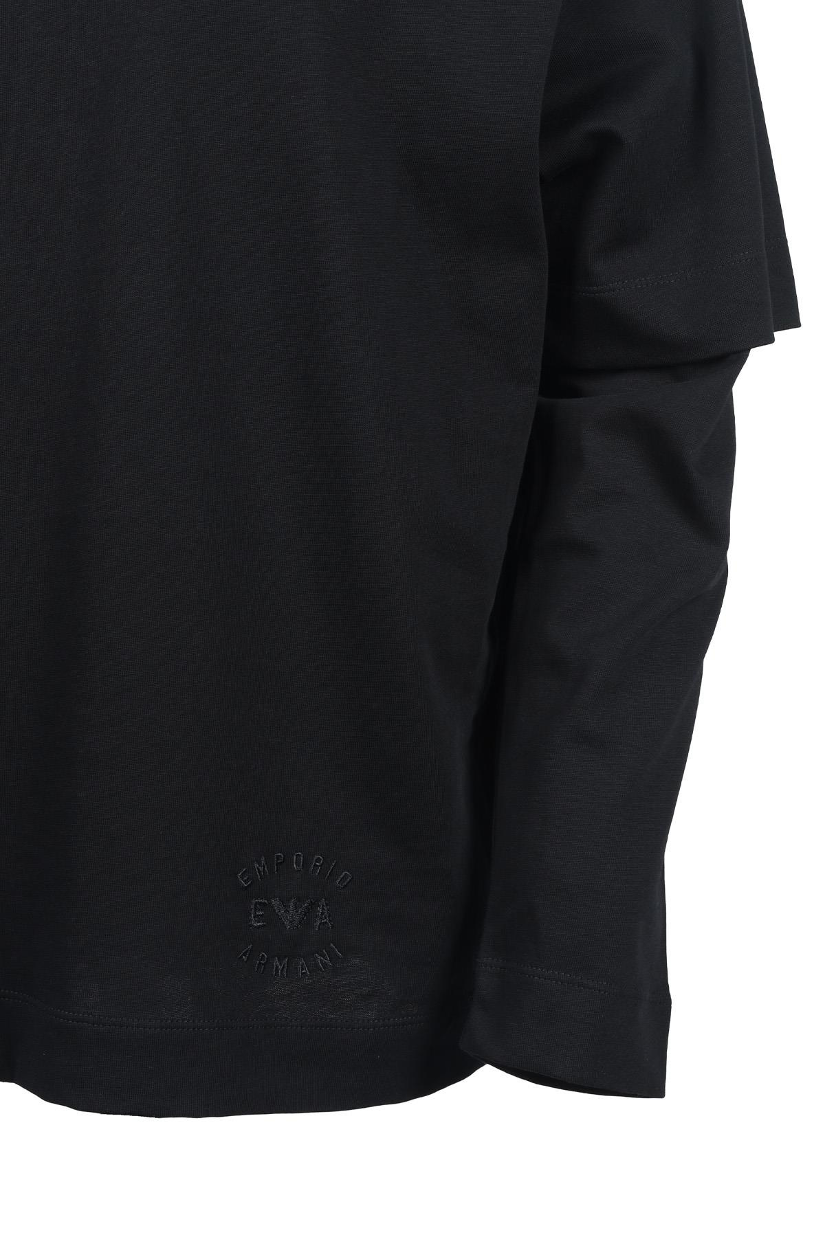 Emporio Armani Emporıo Armani Erkek Uzun kollu Günlük Kullanım Normal kesim Siyah T-Shirt 6R1TBZ 1JWZZ-0920