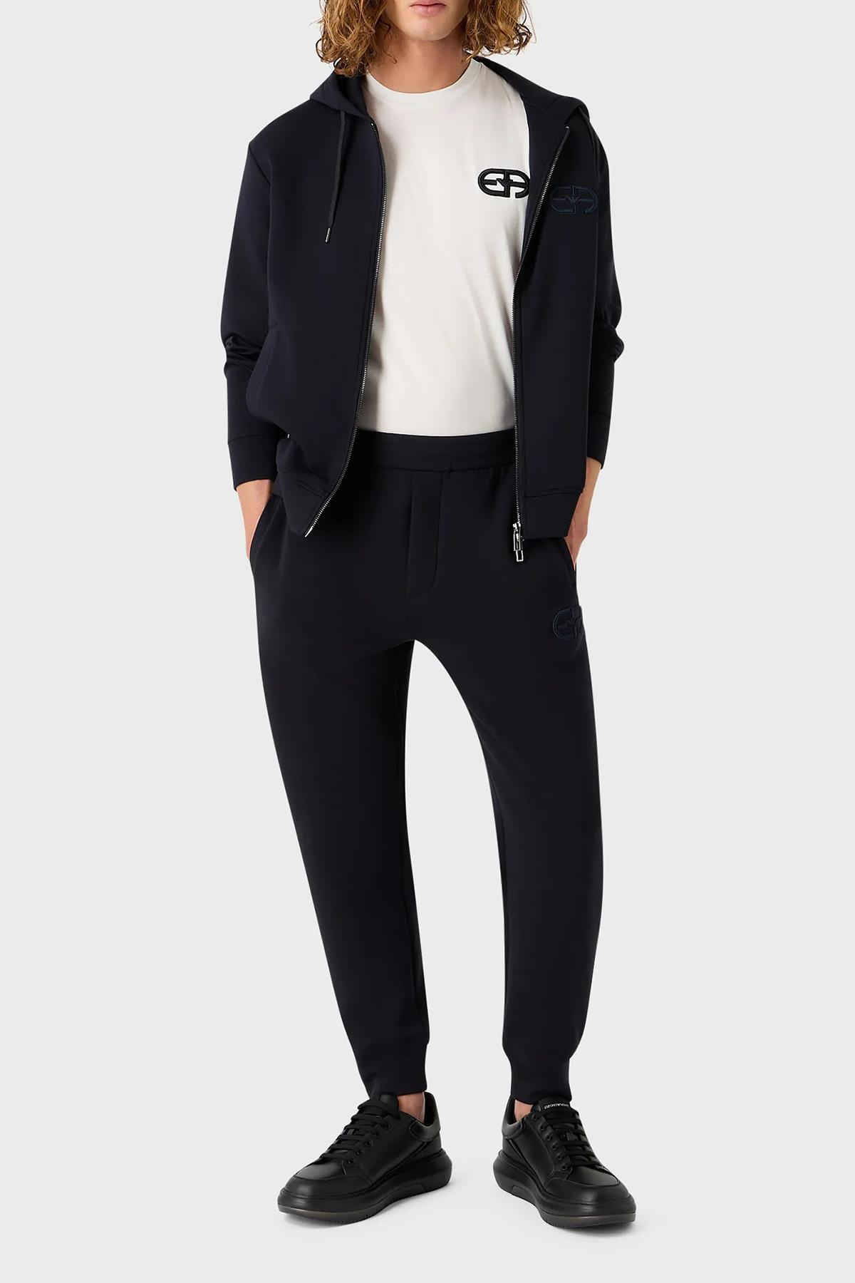 Emporio Armani Emporıo Armani Erkek Uzun Kollu düz Kapuşonlu Yaka Lacivert Sweatshirt 8N1ML6 1JHSZ-0920