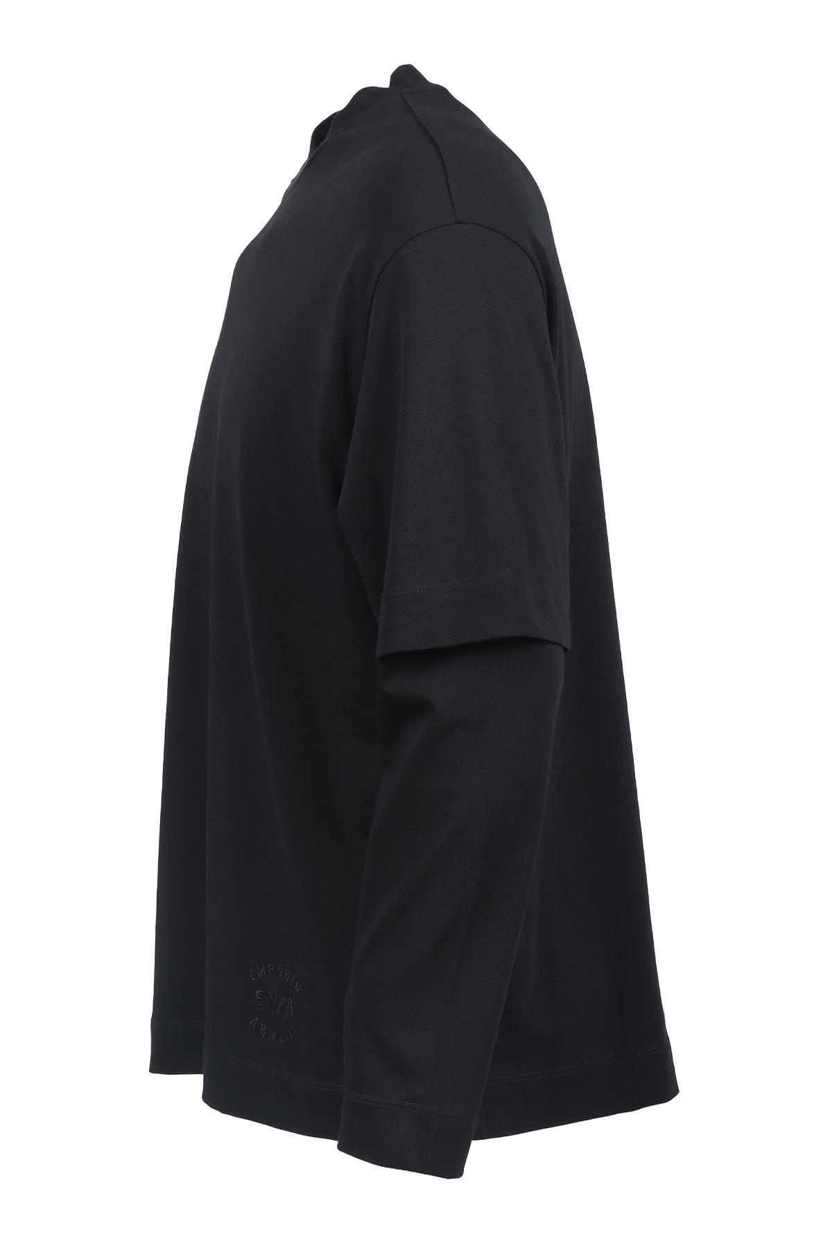 Emporio Armani Emporıo Armani Erkek Uzun kollu Günlük Kullanım Normal kesim Siyah T-Shirt 6R1TBZ 1JWZZ-0920