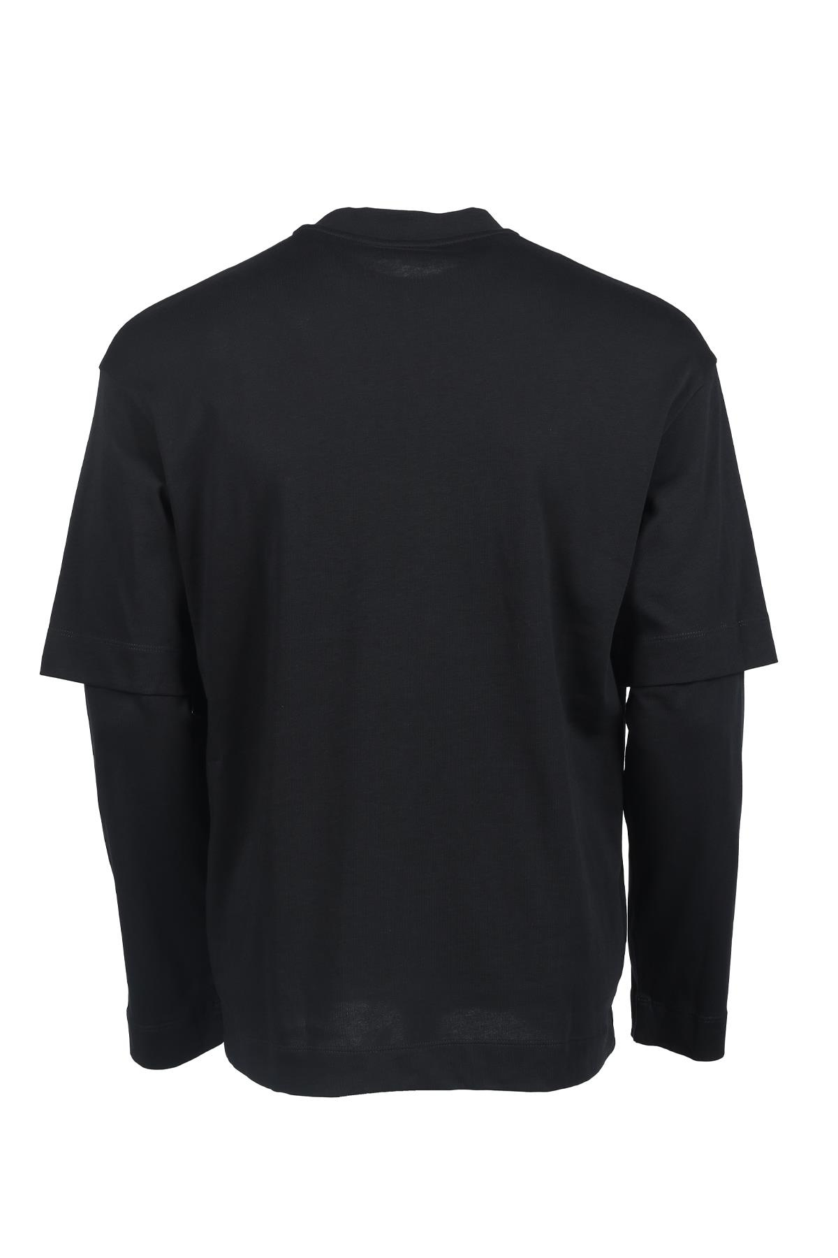 Emporio Armani Emporıo Armani Erkek Uzun kollu Günlük Kullanım Normal kesim Siyah T-Shirt 6R1TBZ 1JWZZ-0920