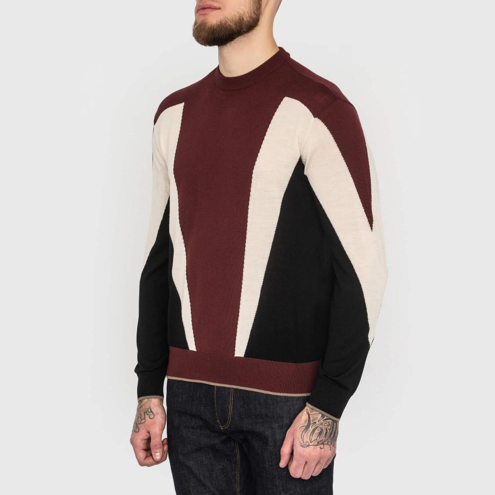Emporio Armani Emporıo Armani Erkek Yuvarlak Uzun Kollu Günlük Bordo Kazak 6L1MXM 1MBSZ-F320