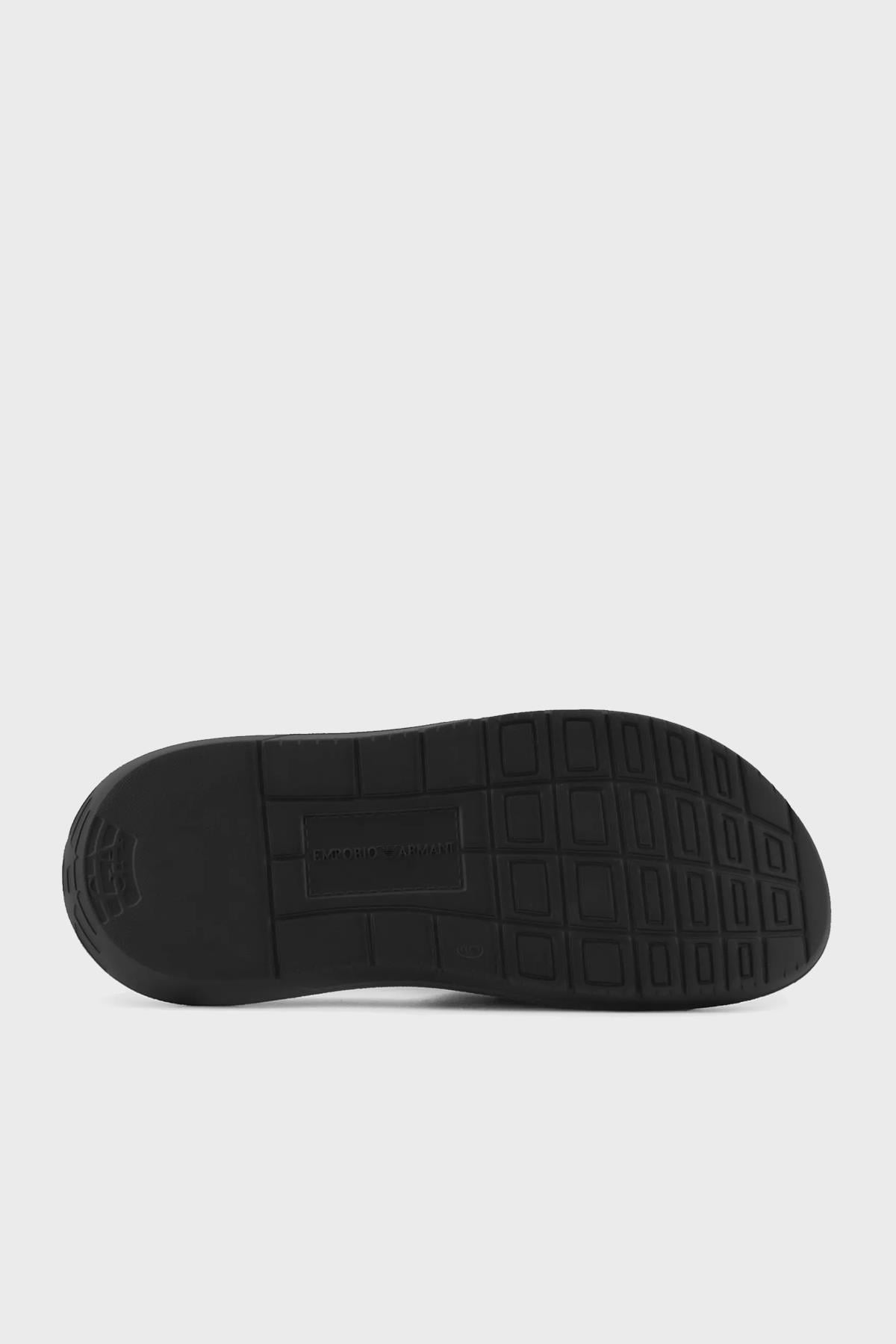 Emporio Armani Emporıo Armani Erkek Yüksek Taban Logolu Günlük Siyah Terlik X4P134 XD405-00002