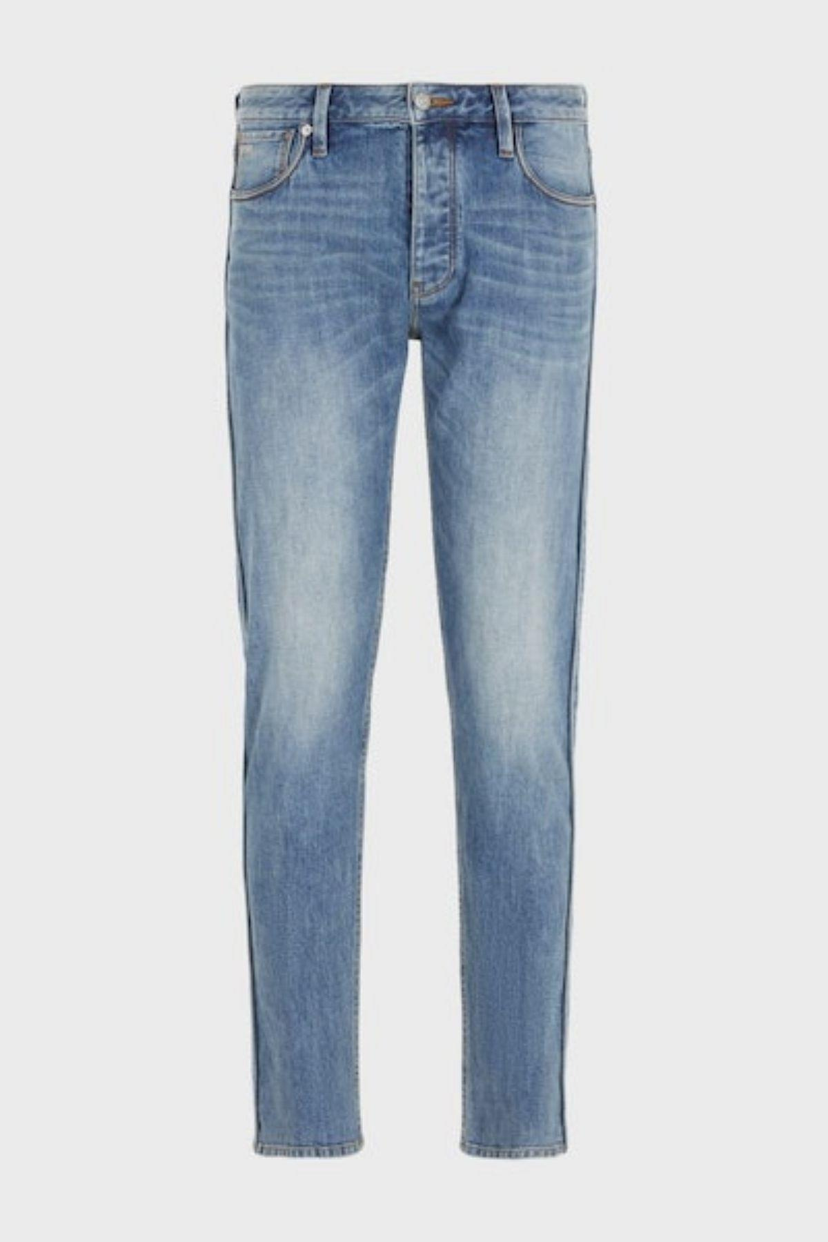 Emporio Armani Emporıo Armani Erkek Yüksek Bel Düz Model Denim Rahat Kulanım 0943 Jeans 6R1J75 1DQSZ-0943