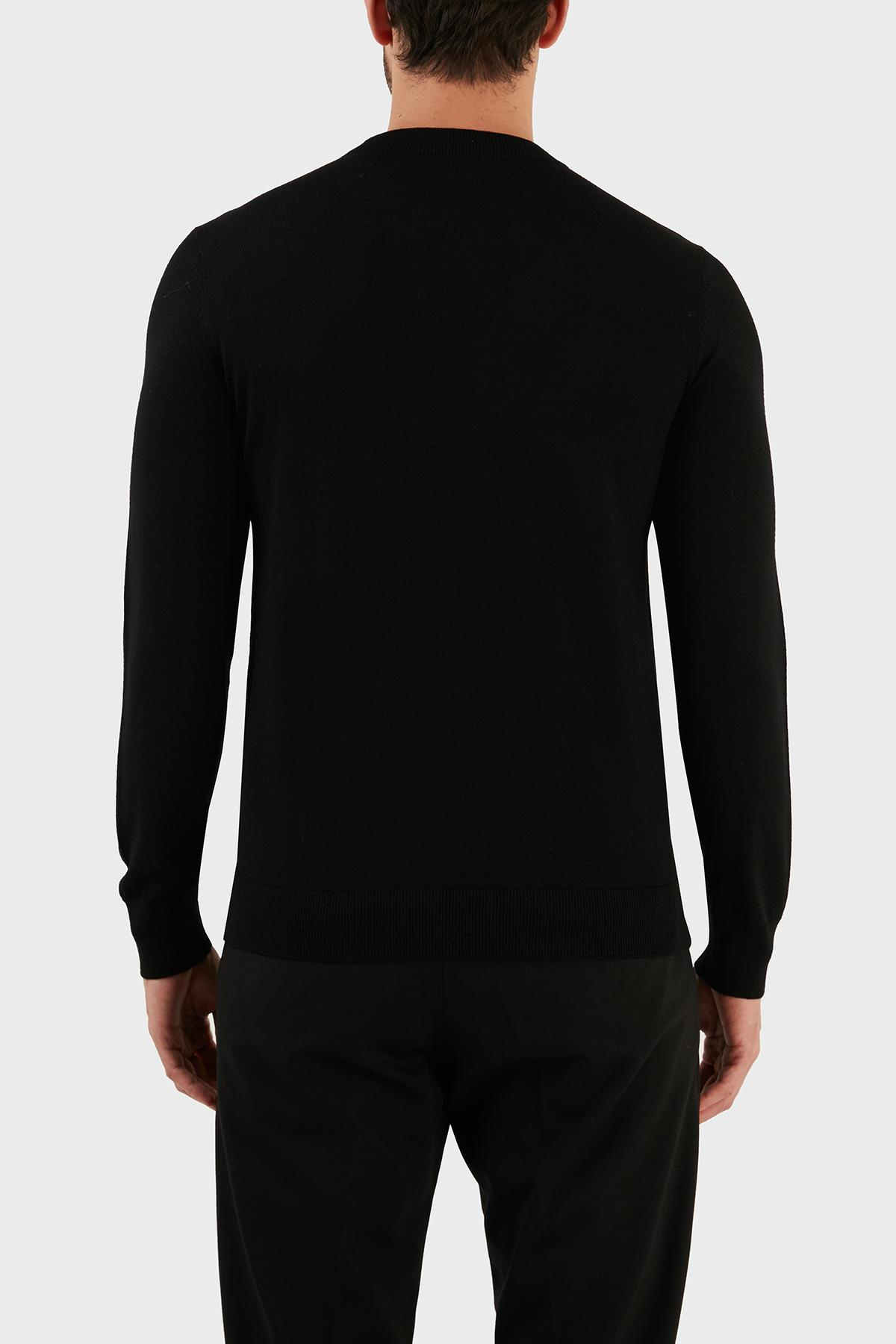 Emporio Armani Emporıo Armani Erkek Yuvarlak Uzun Kollu Günlük Siyah Kazak 6L1MXJ 1MBPZ-0999