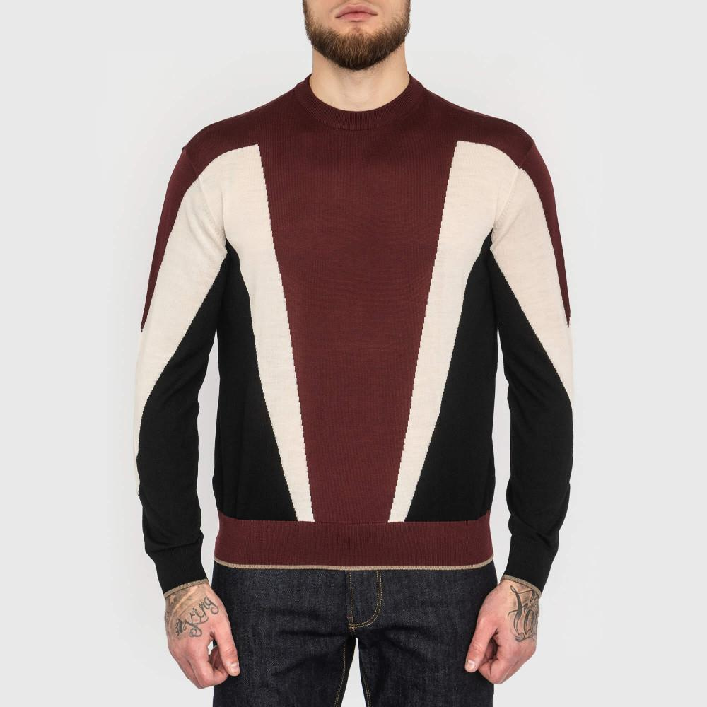 Emporio Armani Emporıo Armani Erkek Yuvarlak Uzun Kollu Günlük Bordo Kazak 6L1MXM 1MBSZ-F320