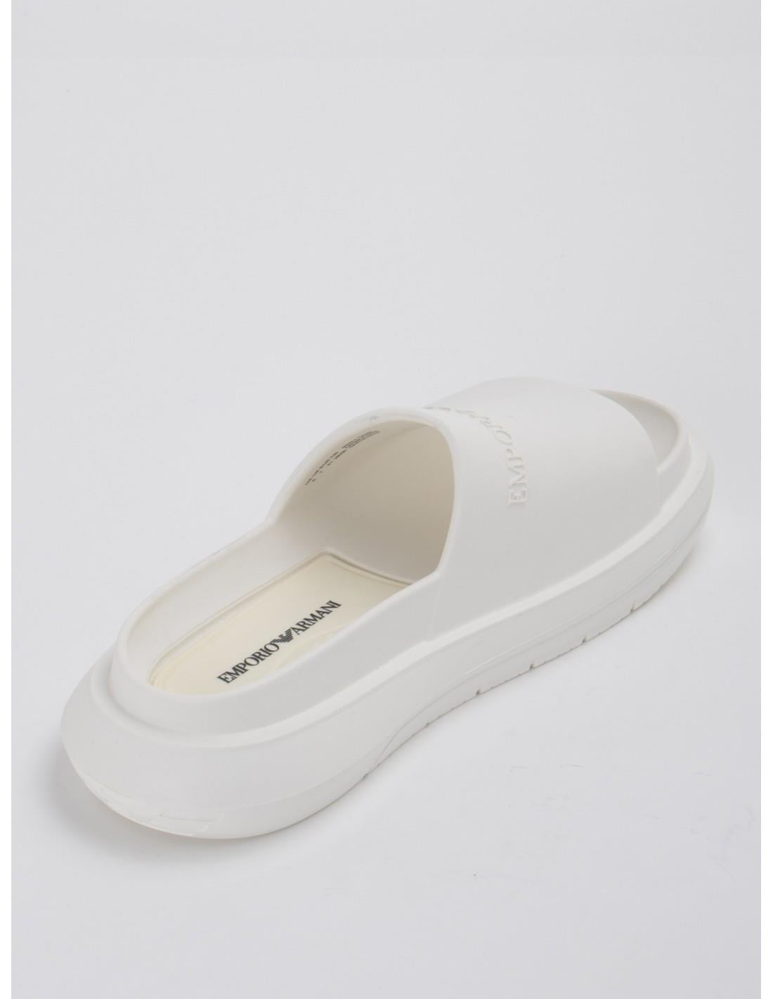 Emporio Armani Emporıo Armani Erkek Yüksek Taban Logolu Günlük Beyaz Terlik X4P134 XD405-00894
