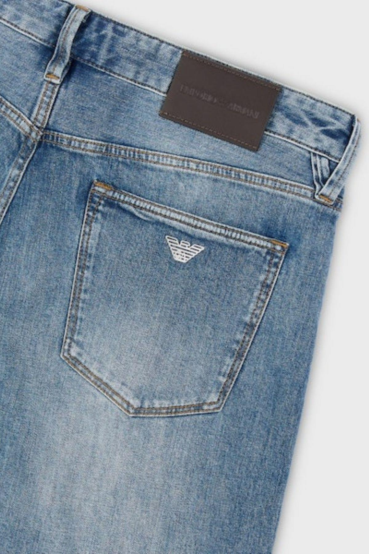 Emporio Armani Emporıo Armani Erkek Yüksek Bel Düz Model Denim Rahat Kulanım 0943 Jeans 6R1J75 1DQSZ-0943