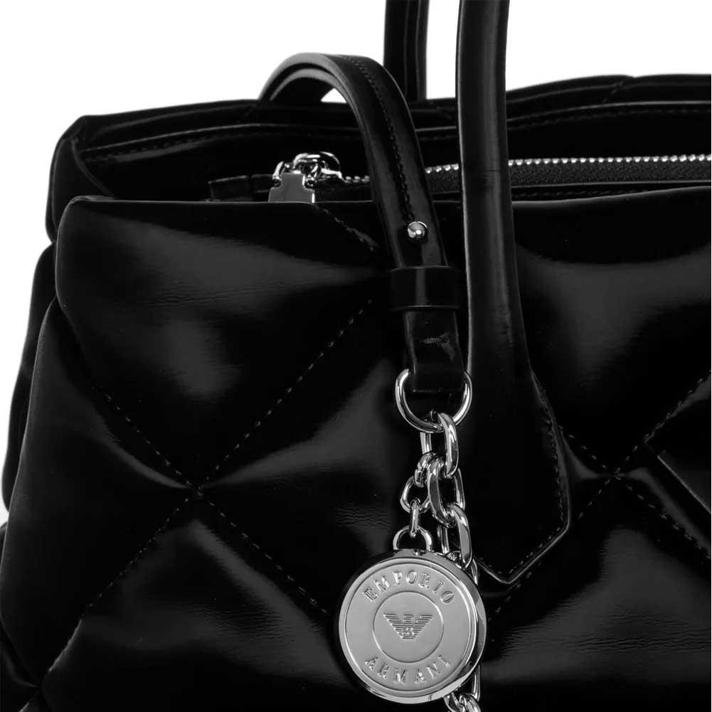 Emporio Armani Emporıo Armani Kadın Ana Bölmeli Kayma Cepli Marka Logolu Ayarlanabilir Omuz Askılı Siyah Omuz Çantası Y3D268 YWE7E-80001