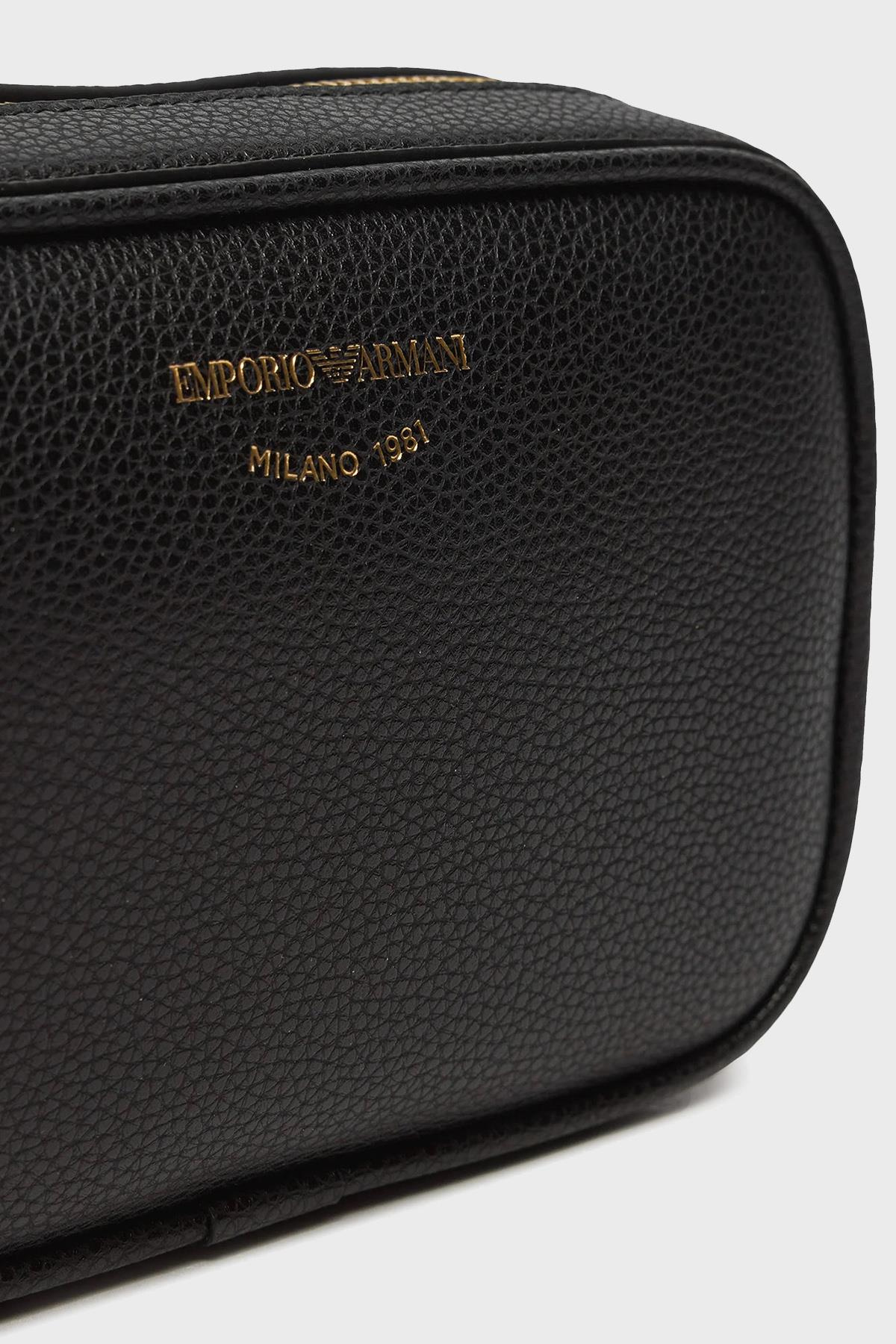 EMPORIO ARMANI Emporıo Armani Kadın Ayarlanabilir Omuz Askılı Fermuar Kapamalı Siyah Omuz Çantası EW000537 AF12103-MC032