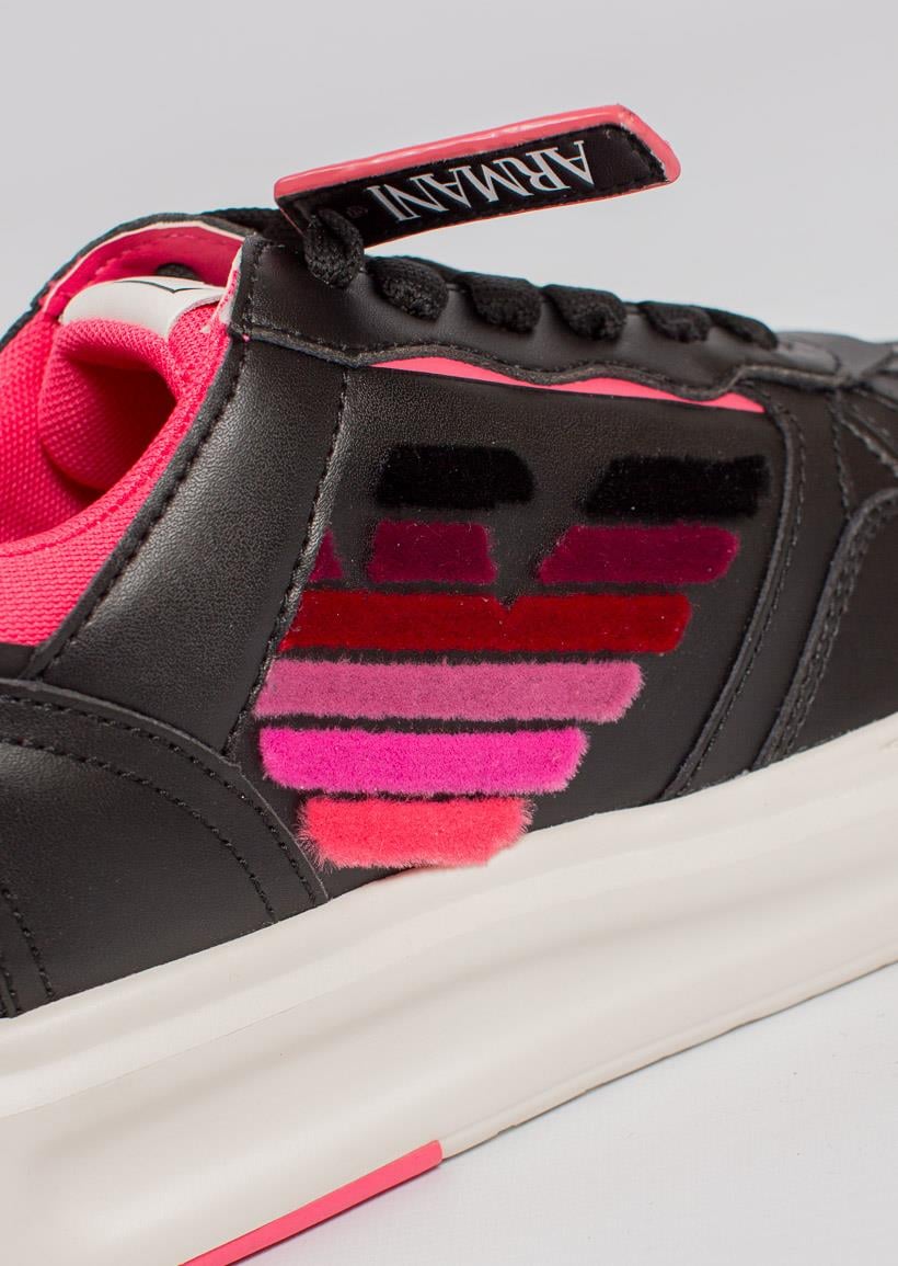 Emporio Armani Emporıo Armani Kadın Bağcıklı Logolu Günlük Kullanım Normal Kalıp Pembe Sneaker X3X165 XN703-K593