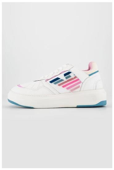 Emporio Armani Emporıo Armani Kadın Bağcıklı Logolu Günlük Kullanım Normal Kalıp Beyaz Sneaker X3X165 XN703-N862
