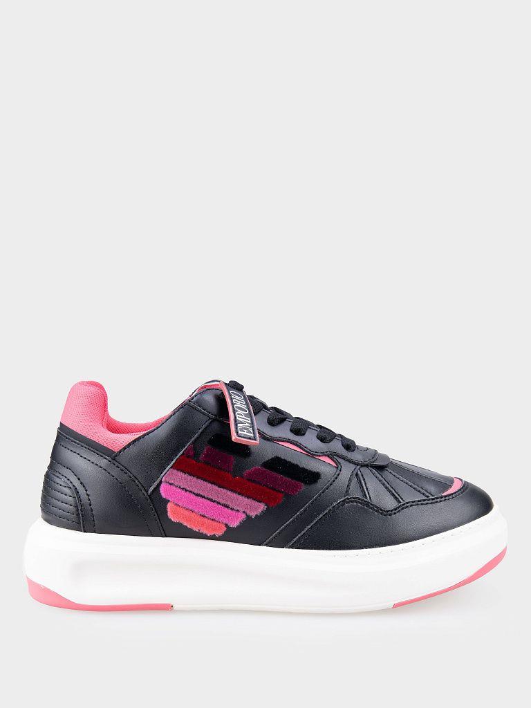 Emporio Armani Emporıo Armani Kadın Bağcıklı Logolu Günlük Kullanım Normal Kalıp Pembe Sneaker X3X165 XN703-K593