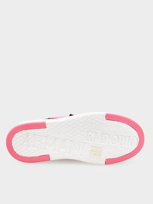 Emporio Armani Emporıo Armani Kadın Bağcıklı Logolu Günlük Kullanım Normal Kalıp Pembe Sneaker X3X165 XN703-K593