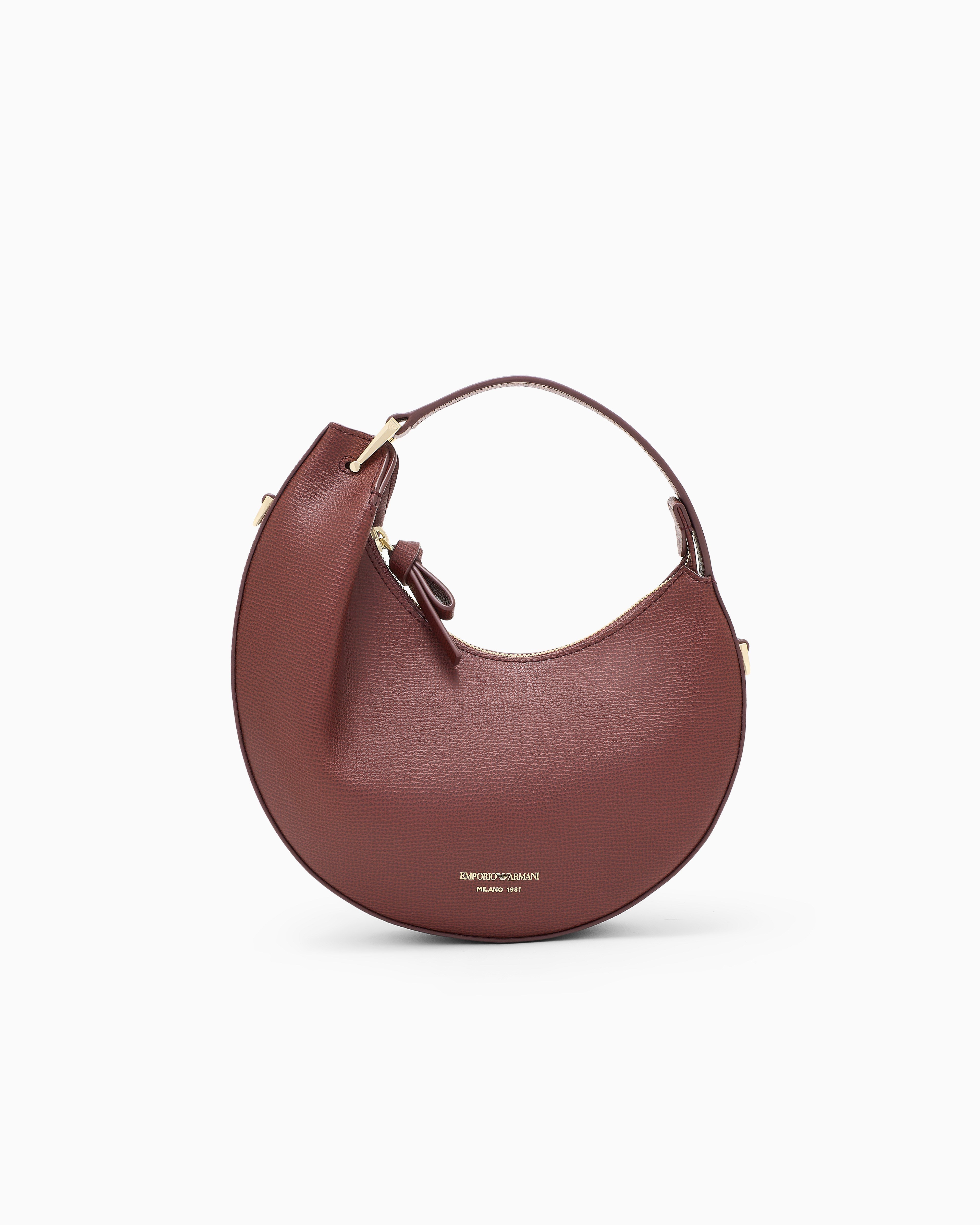 Emporio Armani Emporıo Armani Kadın Çıkarılabilir Omuz Askılı Dokulu Deri Yüzeyli Mini Bordo Omuz Çantası EW005671 AF29459-U6017
