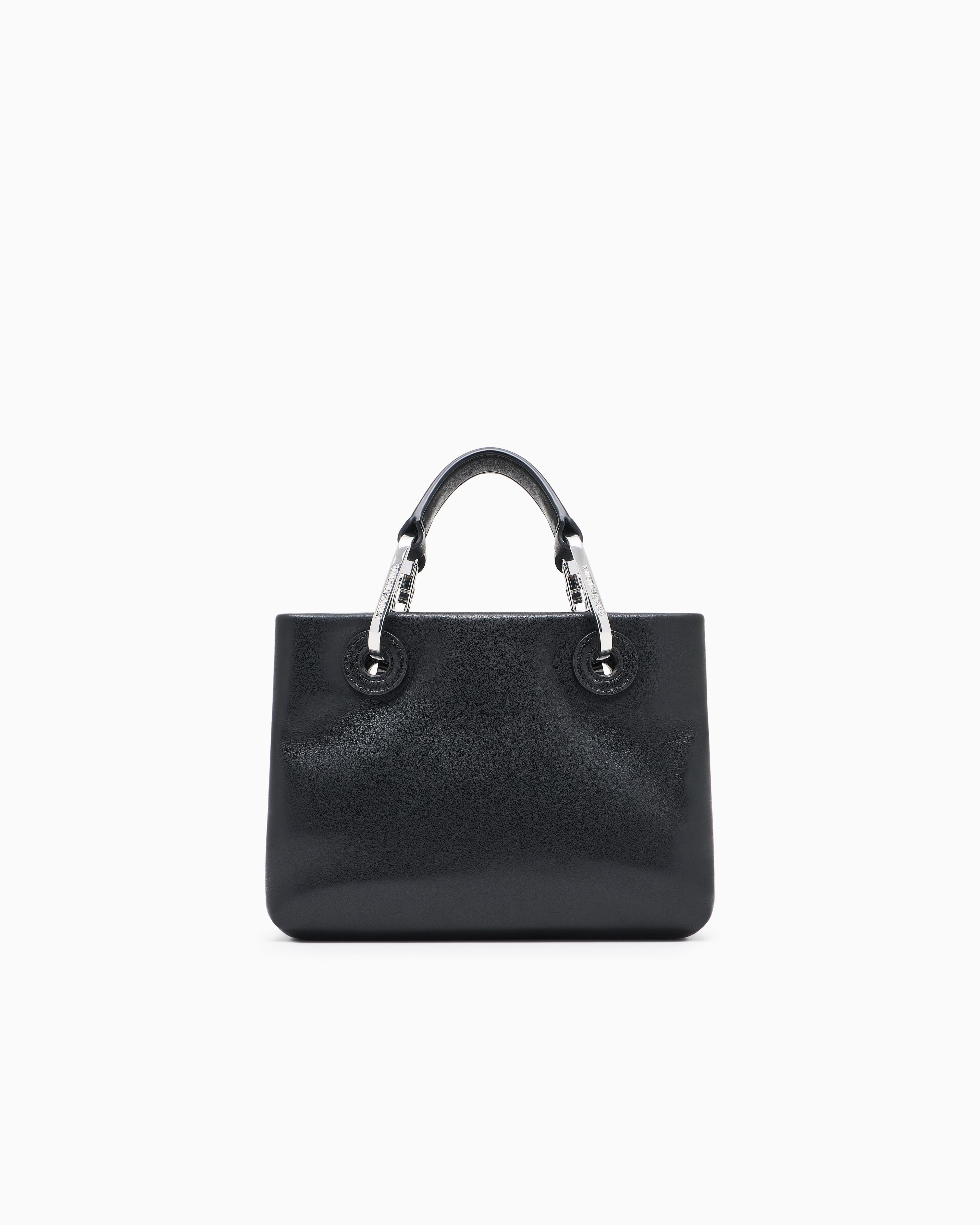 EMPORIO ARMANI Emporıo Armani Kadın Deri Geniş İç Bölmeli Kısa Ve Uzun Elden Tutma Siyah Omuz Çantası EW000382 AF18673-UC001