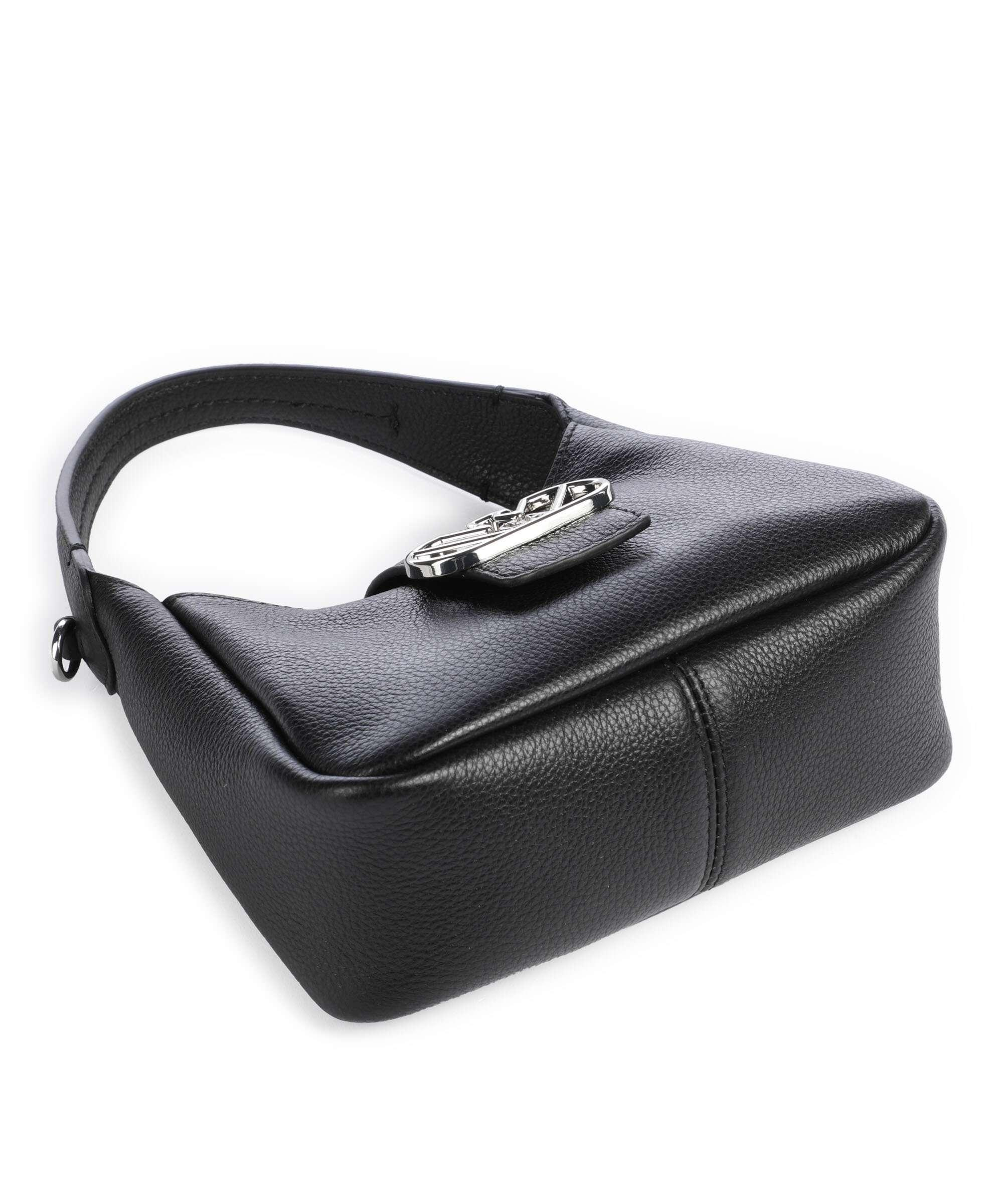 Emporio Armani Emporıo Armani Kadın Deri Marka Logolu Askılıklı Fermuarlı Siyah Omuz Çantası Y3E235 YWQ9X-80001