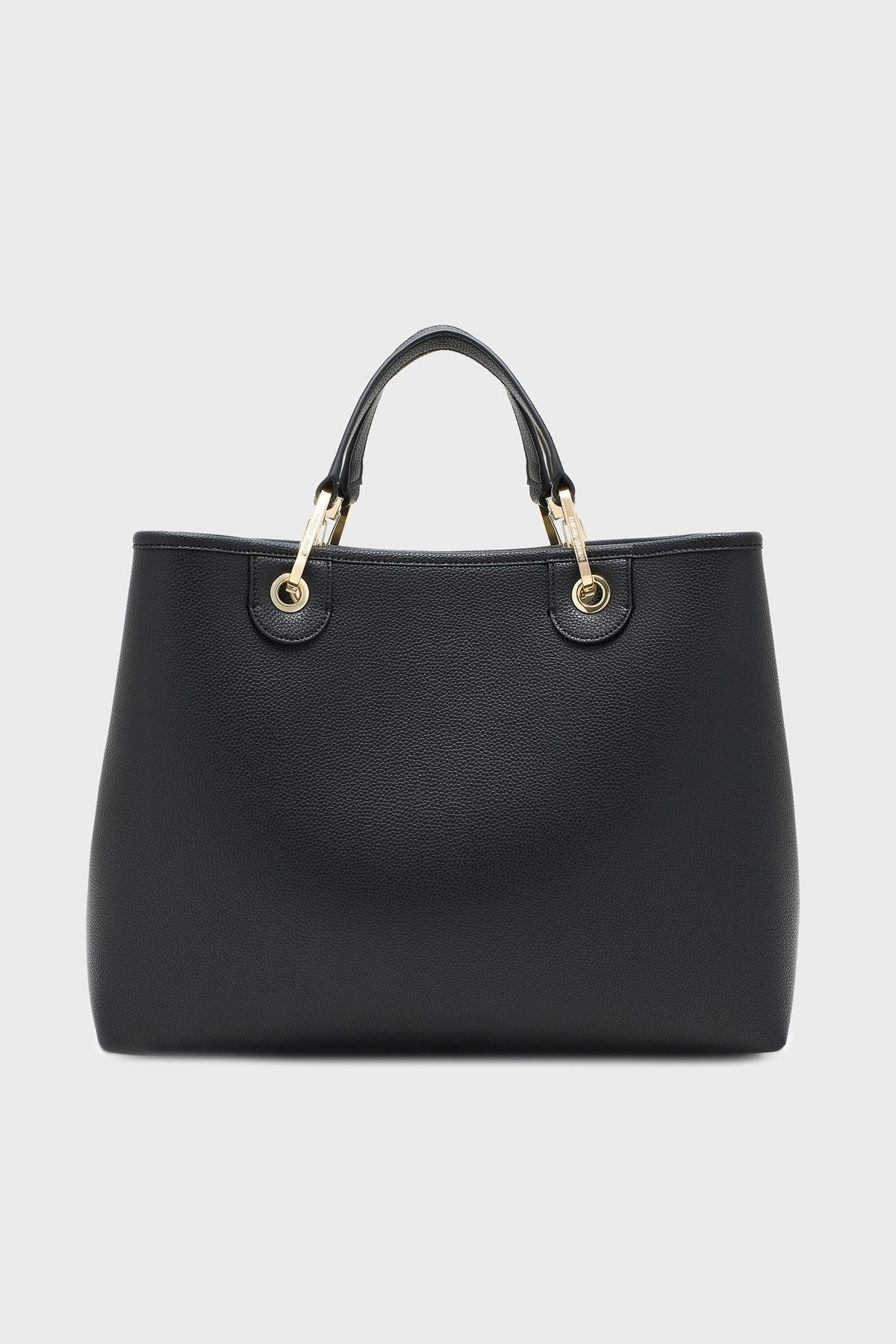 Emporio Armani Emporıo Armani Kadın Fermuar Kapama Deri Askısı Logo Desenli Ayarlanabilir Siyah Omuz Çantası EW000360 AF12103-MC032