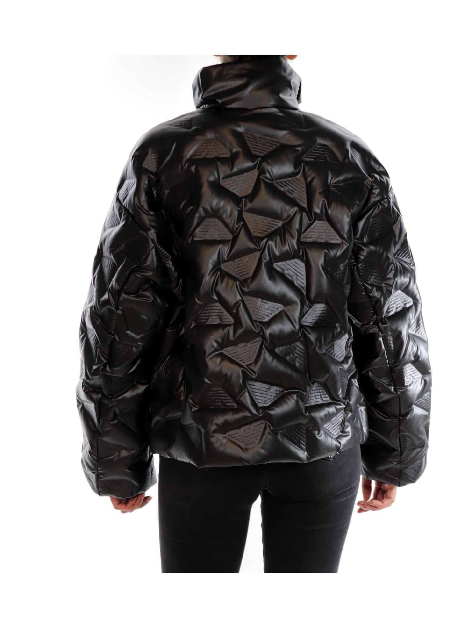 Emporio Armani Emporıo Armani Kadın Kapşonlu Yaka Marka Detaylı Fermuarlı Şişme Siyah Mont 6R2B86 2NFJZ-0999