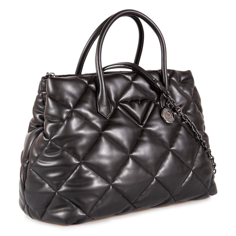 Emporio Armani Emporıo Armani Kadın Logolu İç Bölmeli Siyah Omuz Çantası Y3D268 YWJ8I-80001