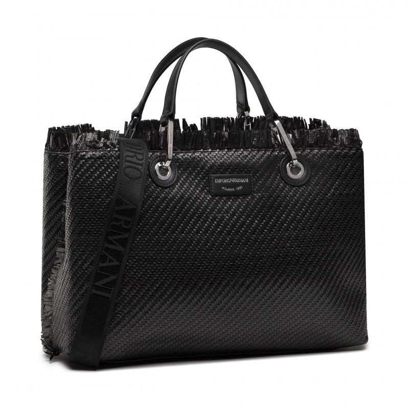 Emporio Armani Emporıo Armani Kadın Logo Ayarlanabilir Askılı Siyah Omuz Çantası Y3D165 Y398E-81386