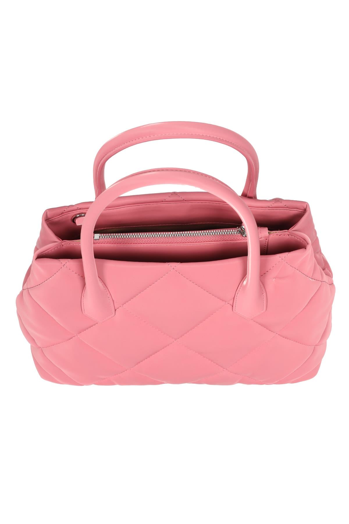 Emporio Armani Emporıo Armani Kadın Logolu Deri Fermuarlı Günlük Kullanım Pembe Omuz Çantası Y3D269 YWE7E-80062