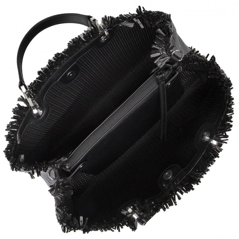 Emporio Armani Emporıo Armani Kadın Logo Ayarlanabilir Askılı Siyah Omuz Çantası Y3D165 Y398E-81386