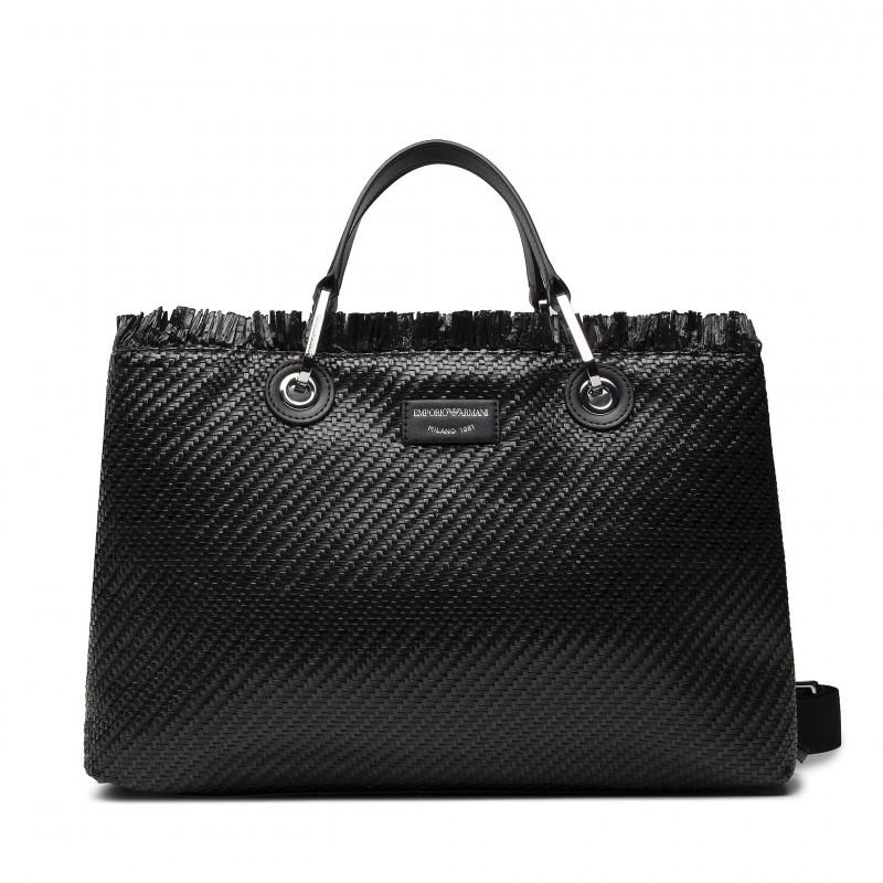Emporio Armani Emporıo Armani Kadın Logo Ayarlanabilir Askılı Siyah Omuz Çantası Y3D165 Y398E-81386