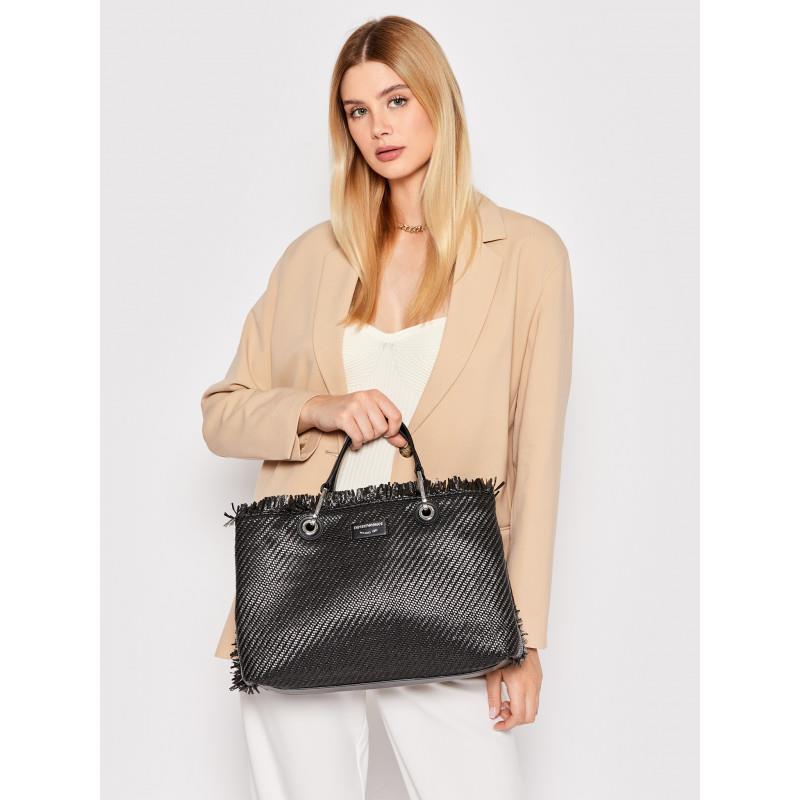 Emporio Armani Emporıo Armani Kadın Logo Ayarlanabilir Askılı Siyah Omuz Çantası Y3D165 Y398E-81386