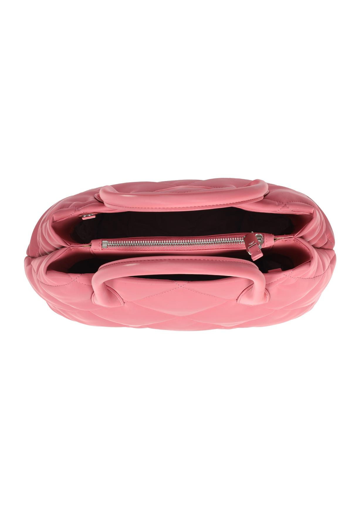 Emporio Armani Emporıo Armani Kadın Logolu Deri Fermuarlı Günlük Kullanım Pembe Omuz Çantası Y3D269 YWE7E-80062