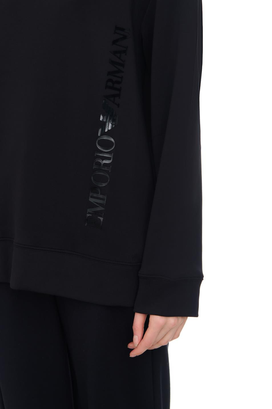 Emporio Armani Emporıo Armani Kadın Marka Logo Detaylı Bisiklet Yaka Regular Fit Siyah Sweatshirt 6R2M7J 2JXGZ-0999