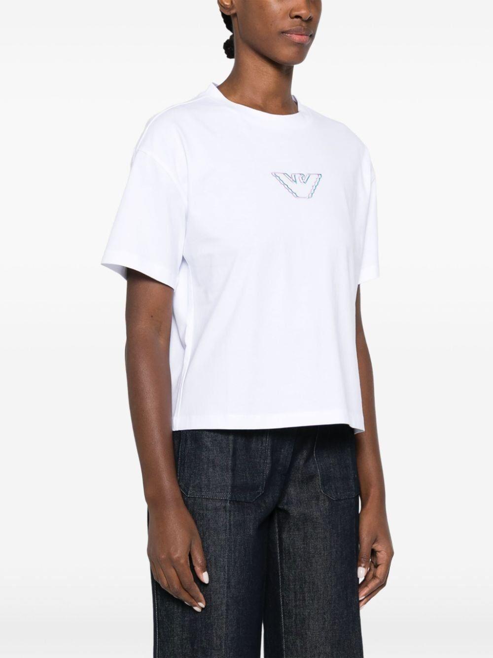 Emporio Armani Emporıo Armani Kadın Marka Logolu Kısa Kol Yuvarlak Yaka Beyaz T-Shirt 6R2T7S 2JIDZ-0147