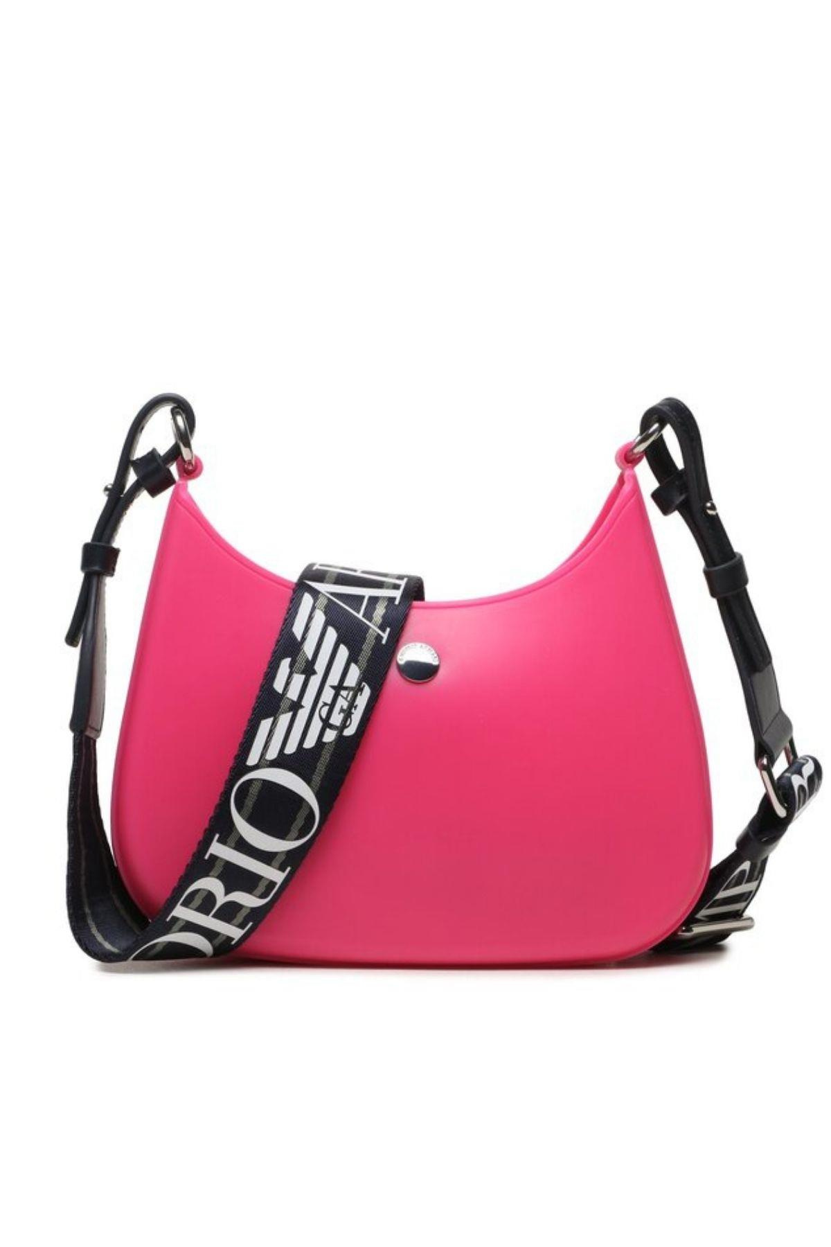 Emporio Armani Emporıo Armani Kadın Manyetik Detaylı Logolu Günlük Kullanım Fuşya Omuz Çantası Y3H329 YWI7E-80635