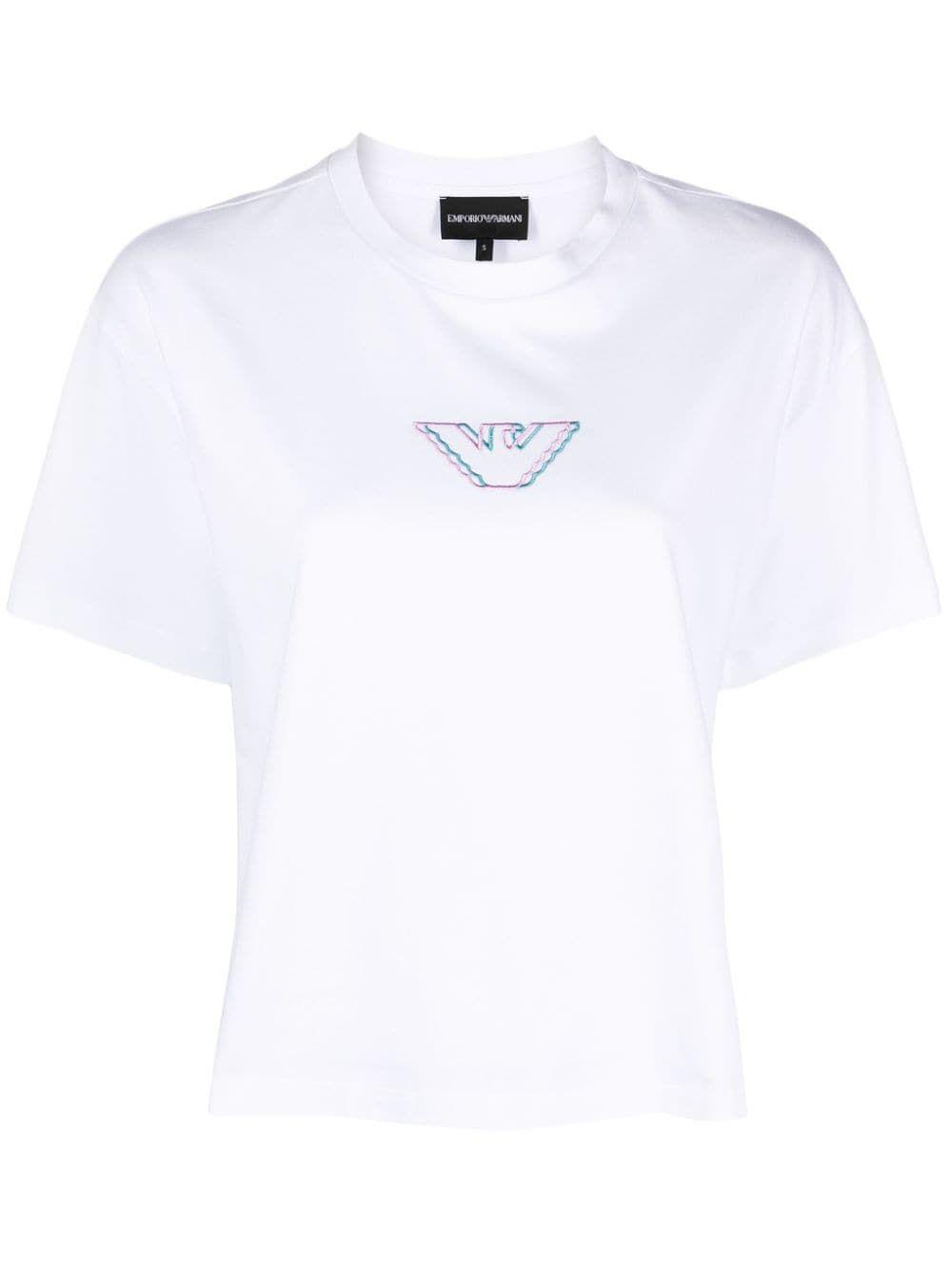 Emporio Armani Emporıo Armani Kadın Marka Logolu Kısa Kol Yuvarlak Yaka Beyaz T-Shirt 6R2T7S 2JIDZ-0147