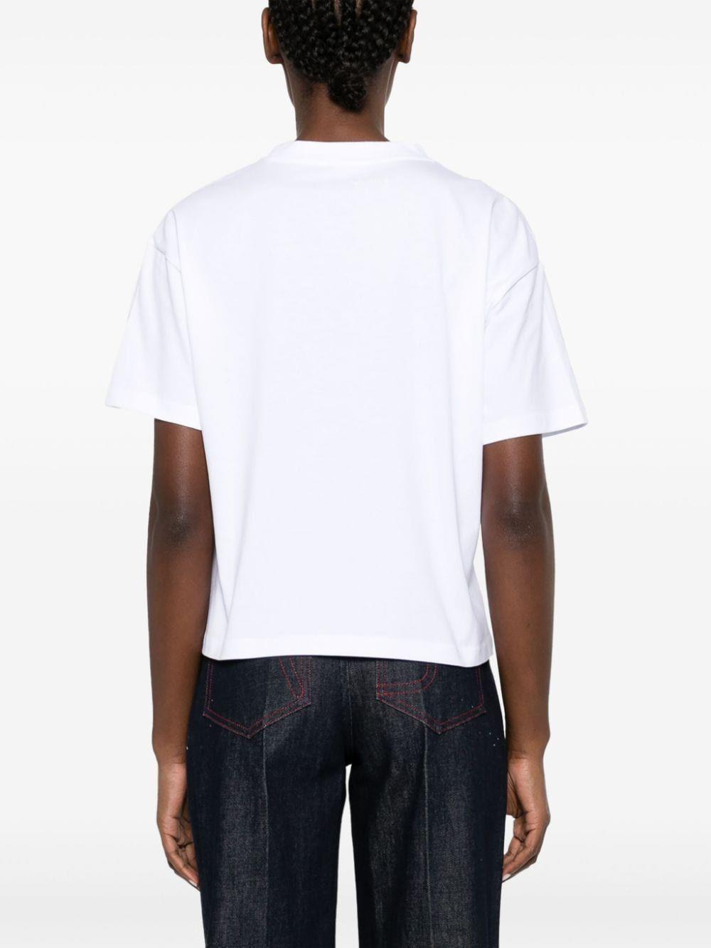 Emporio Armani Emporıo Armani Kadın Marka Logolu Kısa Kol Yuvarlak Yaka Beyaz T-Shirt 6R2T7S 2JIDZ-0147