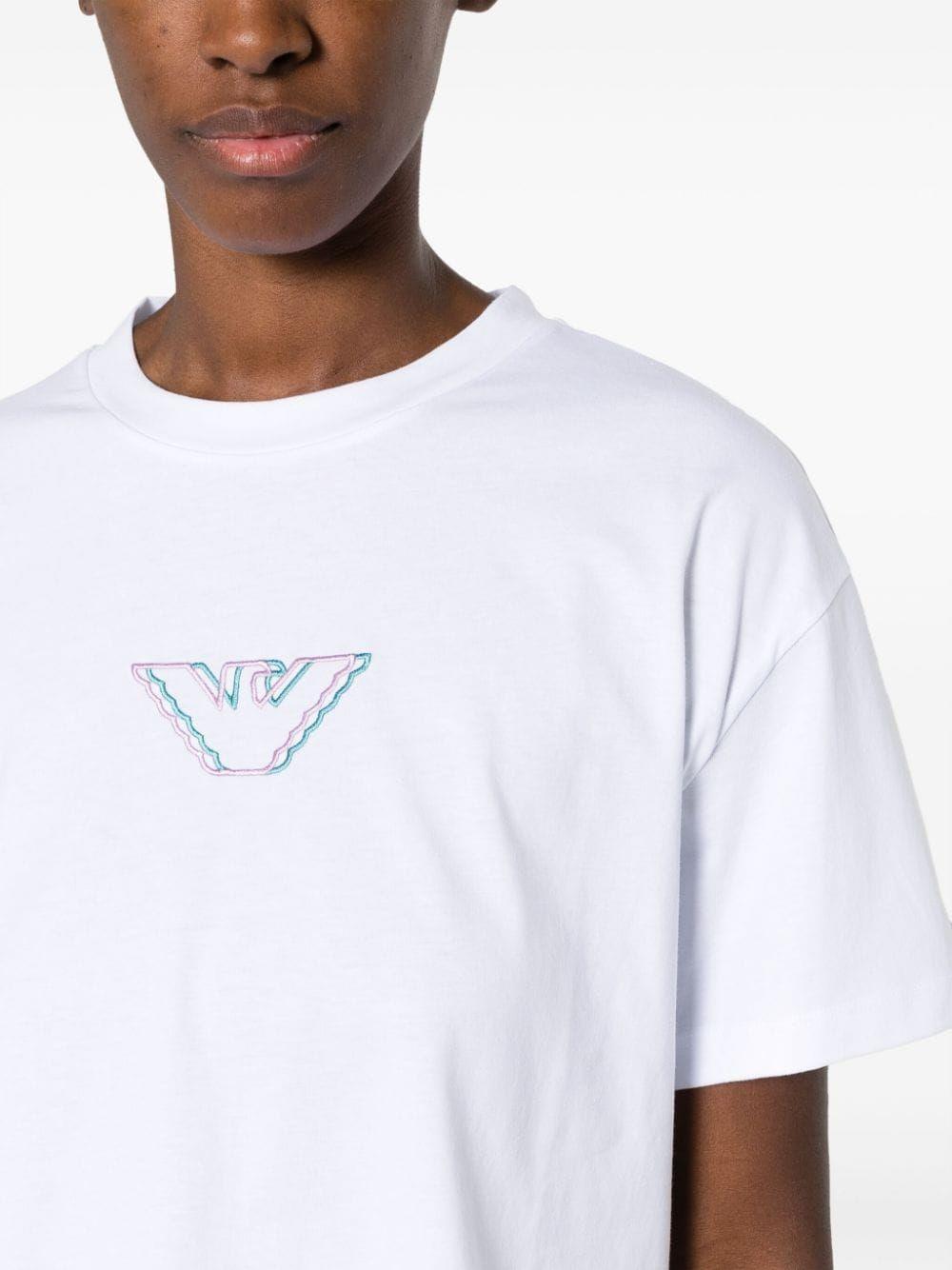 Emporio Armani Emporıo Armani Kadın Marka Logolu Kısa Kol Yuvarlak Yaka Beyaz T-Shirt 6R2T7S 2JIDZ-0147