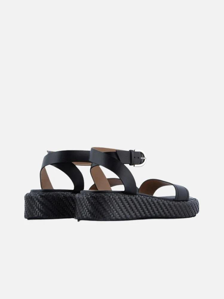 Emporio Armani Emporıo Armani Kadın Normal Taban Bantlı Bagcığı Tokalı Siyah Sandalet X3P784 XN268-SIY