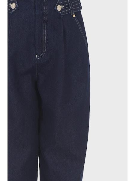 Emporio Armani Emporıo Armani Kadın Yüksek Bel Dokuma Kumaş Rahat Günlük Lacivert Jeans 6R2J9A 2DASZ-0941