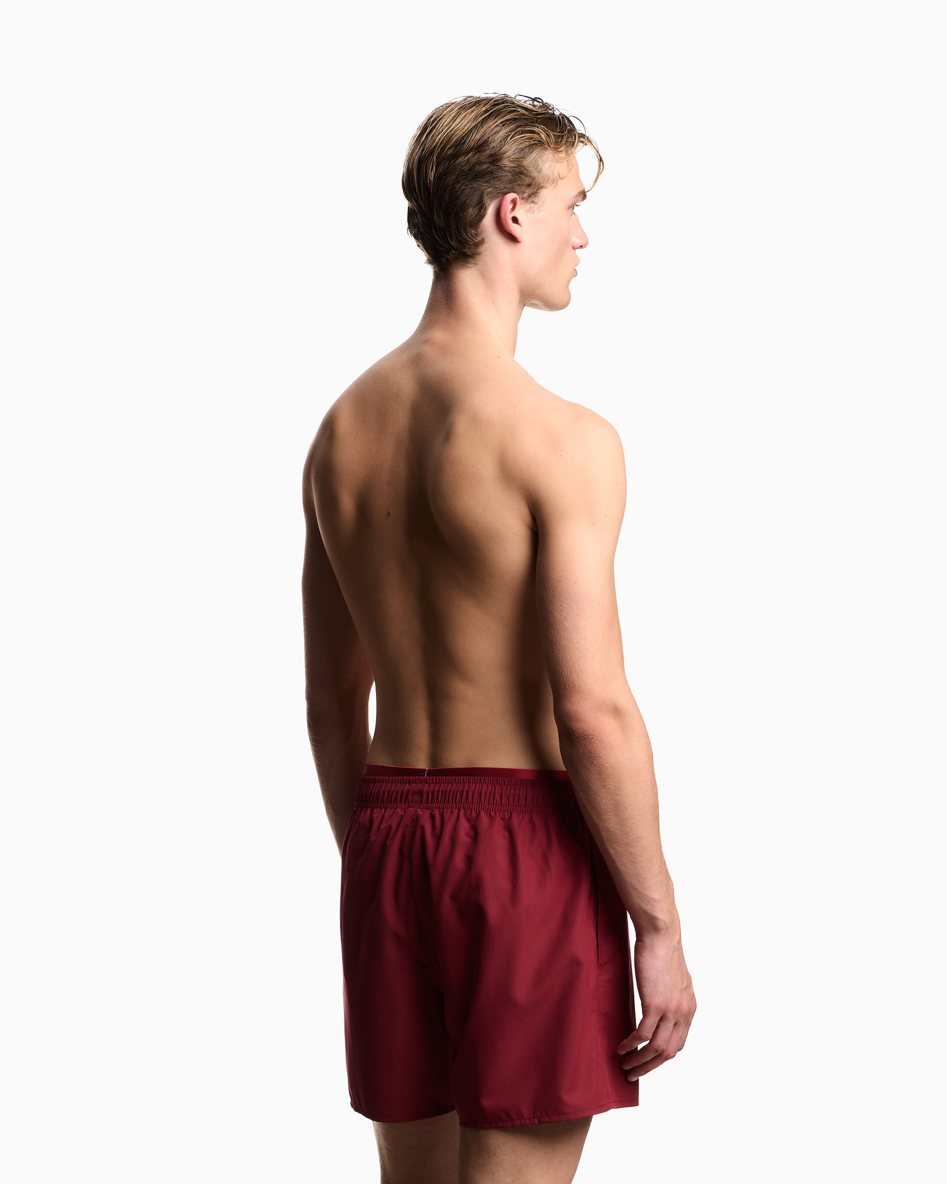 Emporio Armani Emporıo Body Erkek Beli Lastikli İp Bağlamalı Regular Fit Kırmızı Deniz Şortu EM000686 AF20432-U5050