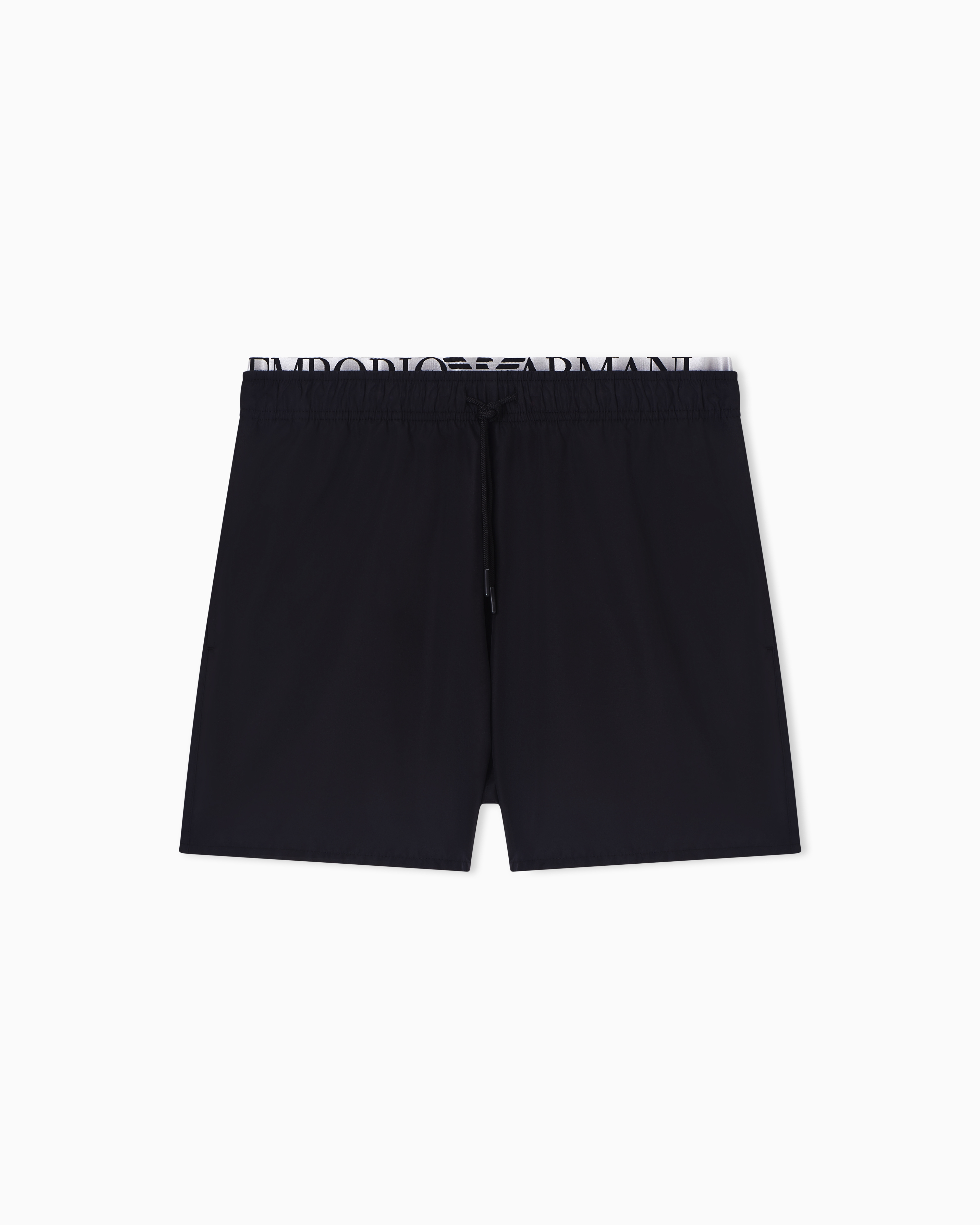 Emporio Armani Emporıo Body Erkek Beli Lastikli İp Bağlamalı Regular Fit Siyah Deniz Şortu EM000686 AF20432-UC001