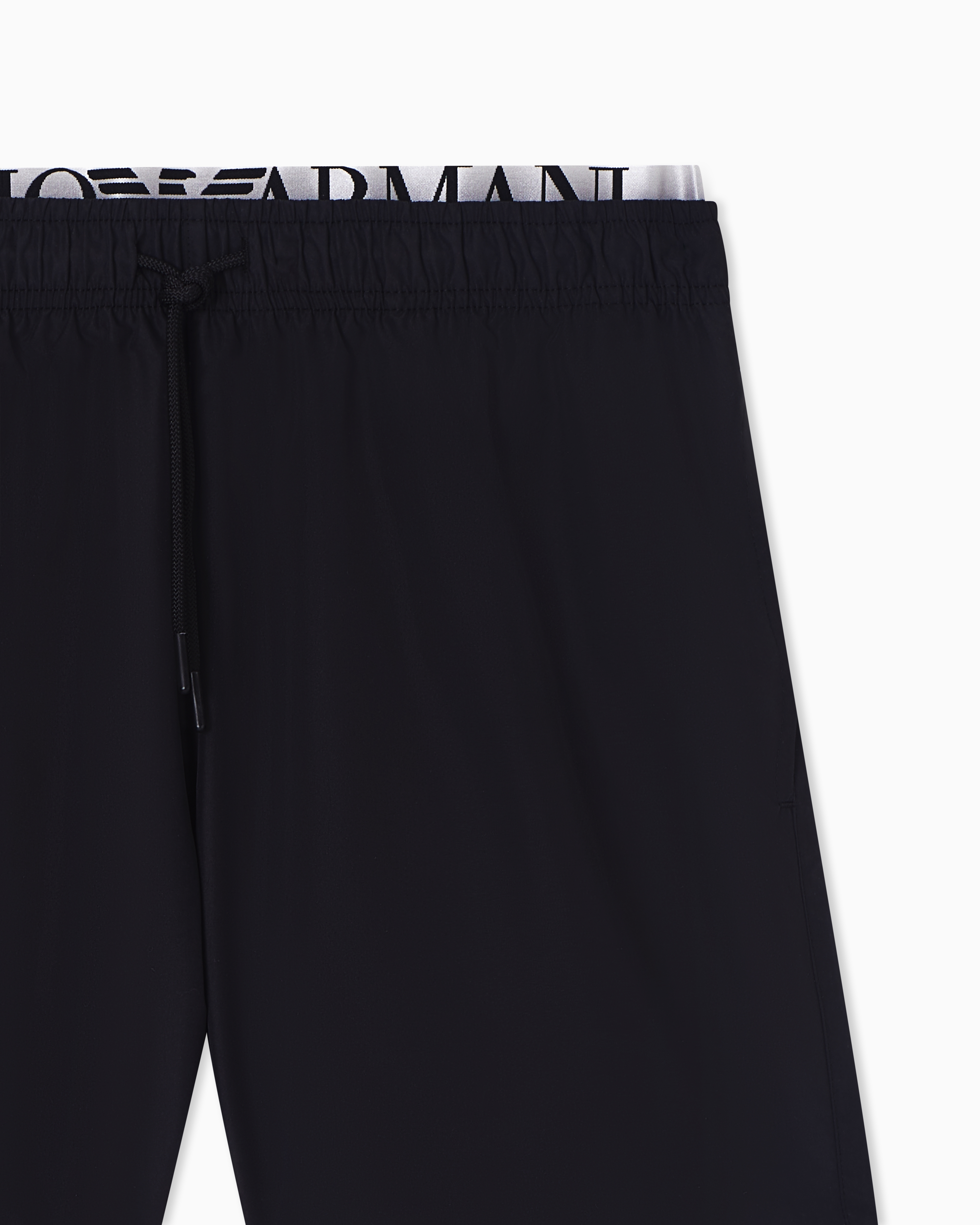 Emporio Armani Emporıo Body Erkek Beli Lastikli İp Bağlamalı Regular Fit Siyah Deniz Şortu EM000686 AF20432-UC001
