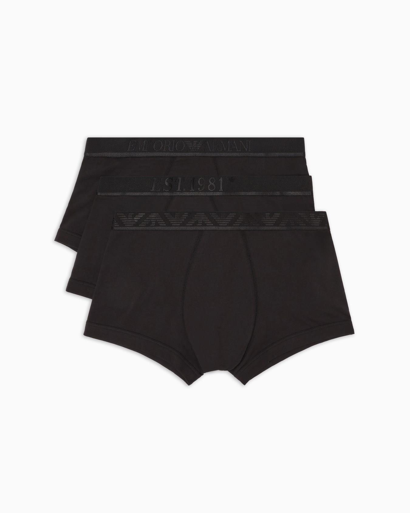 EMPORIO ARMANI Emporıo Body Erkek Beli Lastikli Pamuklu Slim Fit 3'lü Siyah Boxer EM000259 AF10780-MC061