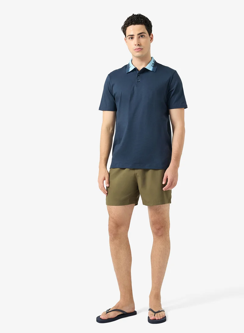 Emporio Armani Emporıo Body Erkek Beli Lastikli İp Bağlamalı Regular Fit Haki Deniz Şortu EM000686 AF20432-U7047