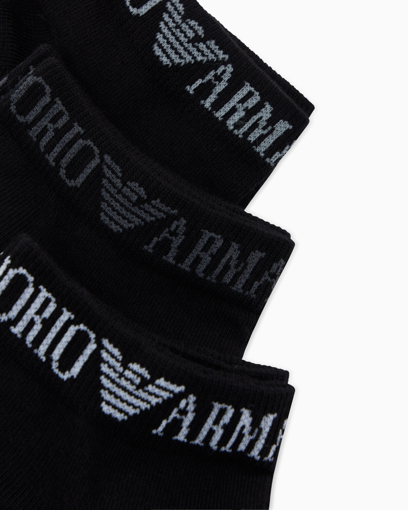 Emporio Armani Emporıo Body Erkek Düşük Bilekli Logo Detaylı Pamuklu Üçlü Paket Siyah Çorap EM000550 AF20083-MC061