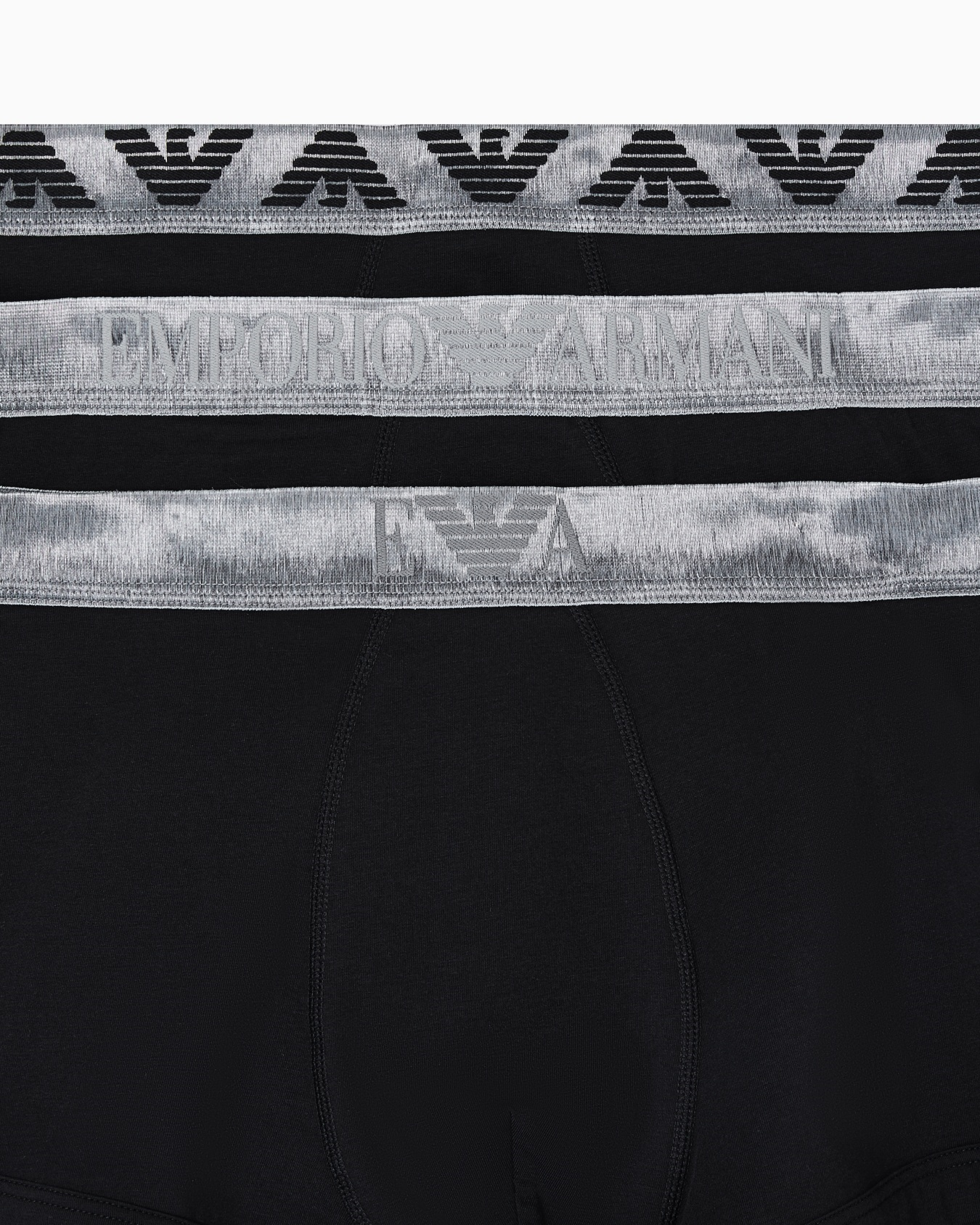 Emporio Armani Emporıo Body Erkek Esnek Pamuklu Logo Detaylı Elastik Bel Bantlı Üçlü Paket Siyah Boxer EM000259 AF18886-MC061