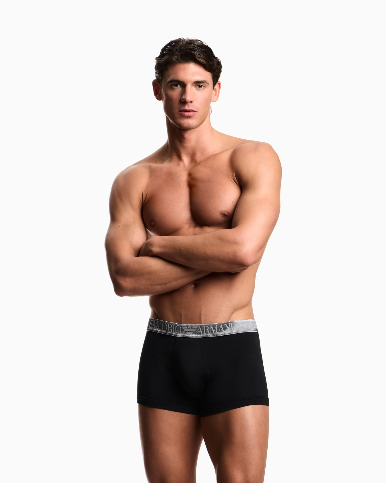 Emporio Armani Emporıo Body Erkek Esnek Pamuklu Logo Detaylı Elastik Bel Bantlı Üçlü Paket Siyah Boxer EM000259 AF18886-MC061