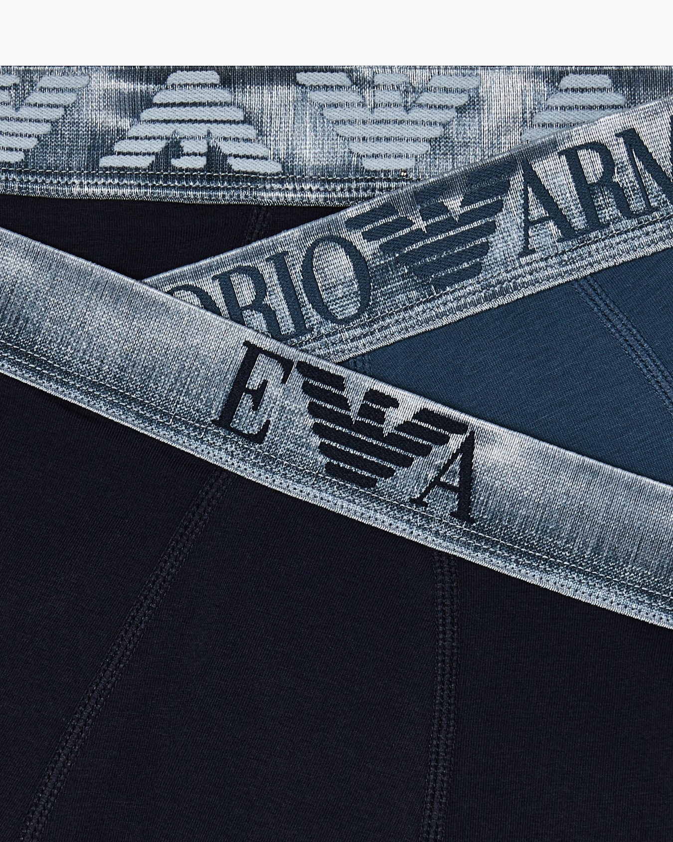 Emporio Armani Emporıo Body Erkek Esnek Pamuklu Logo Detaylı Elastik Bel Bantlı Üçlü Paket Mavi Boxer EM000259 AF18886-MB396