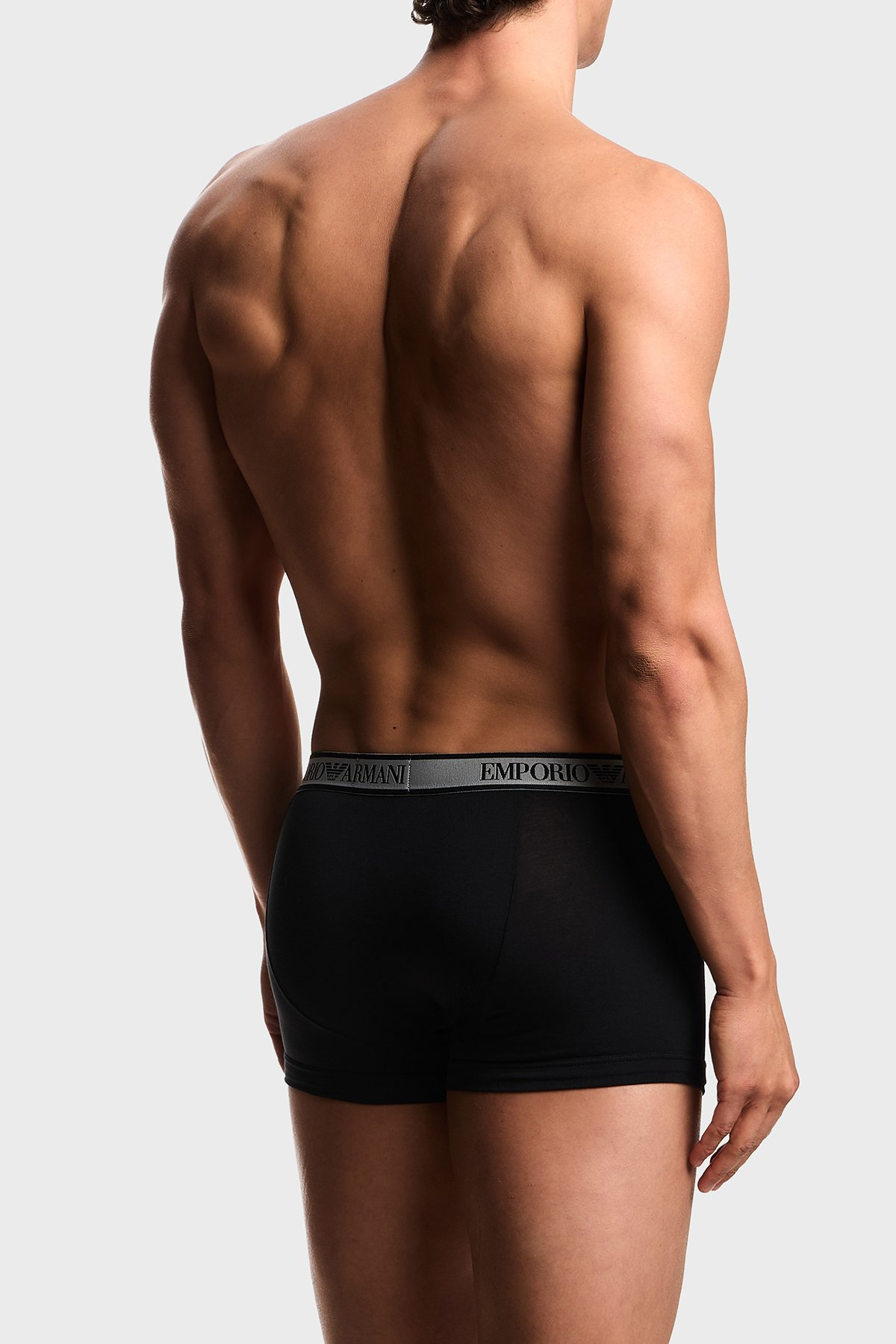 Emporio Armani Emporıo Body Erkek Logo Detaylı Elsatik Bel Bantlı Esnek Pamuklu Üçlü Paket Siyah Boxer EM000259 AF20669-MC061